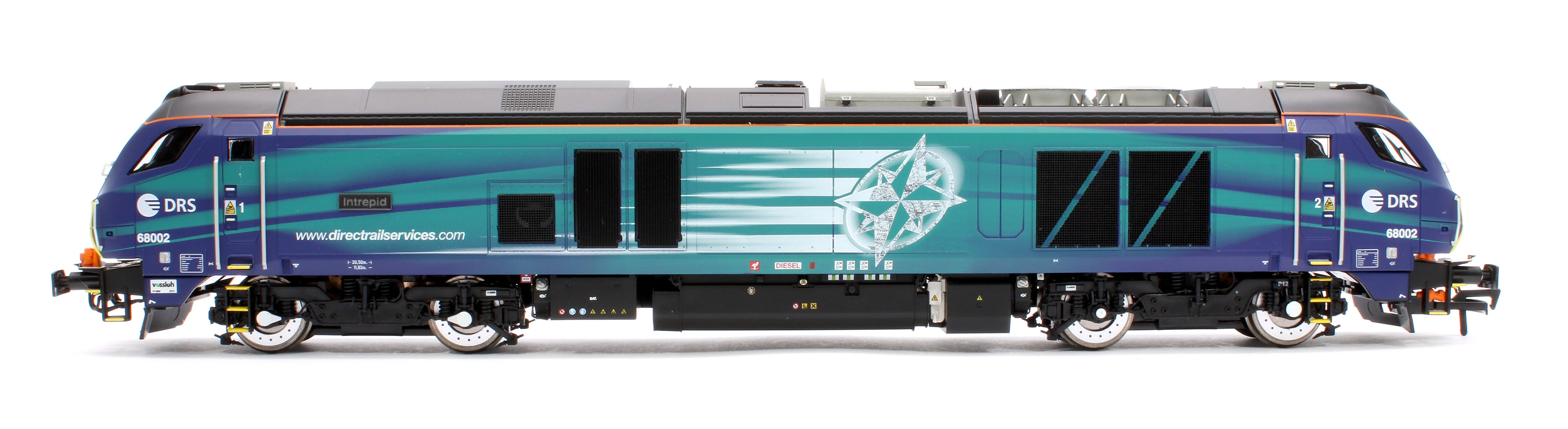 4D-022-027 Class 68 "Intrepid" 68002 Compass New DRS Logo Diesel Locomotive - Image 6
