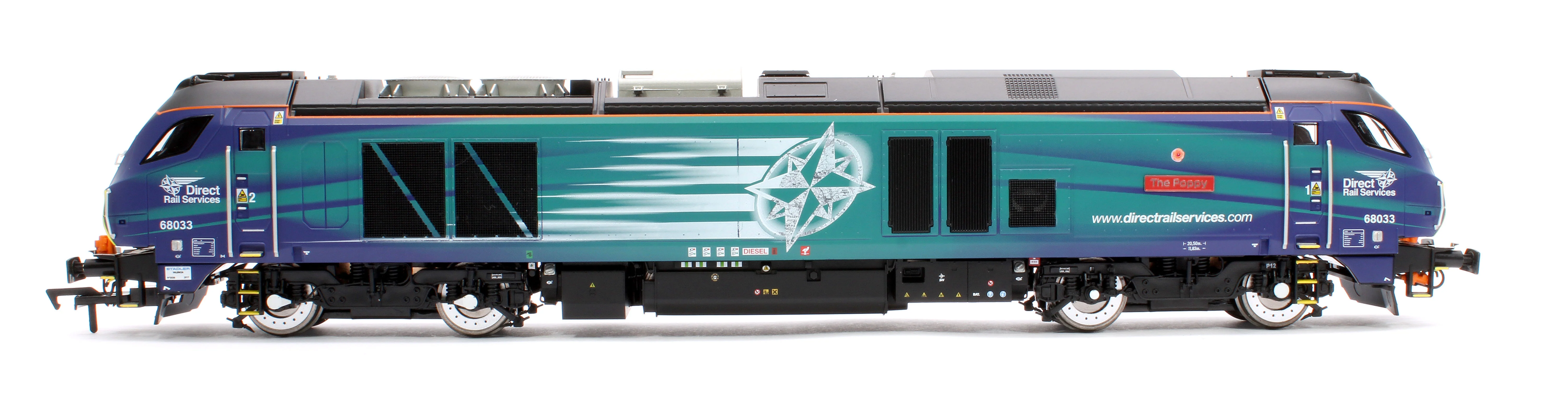 4D-022-026D Class 68 "The Poppy" 68033 DRS Compass with Poppy Diesel Locomotive - DCC Fitted - Image 5