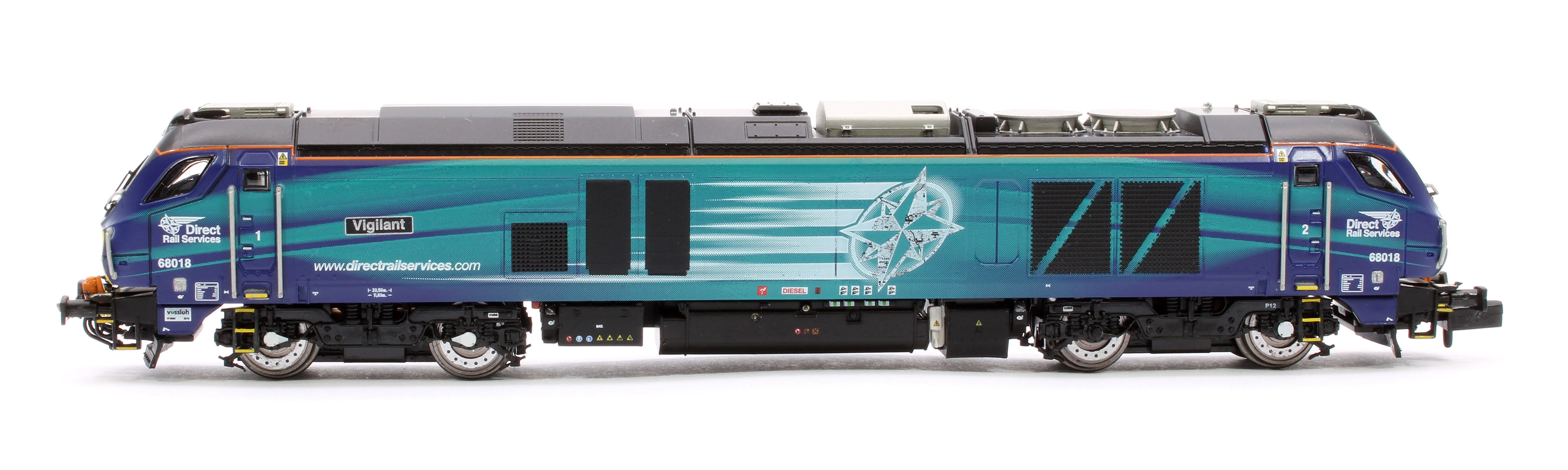 2D-022-013D Class 68 Vigilant 68018 DRS Compass Diesel Locomotive - DCC Fitted - Image 5