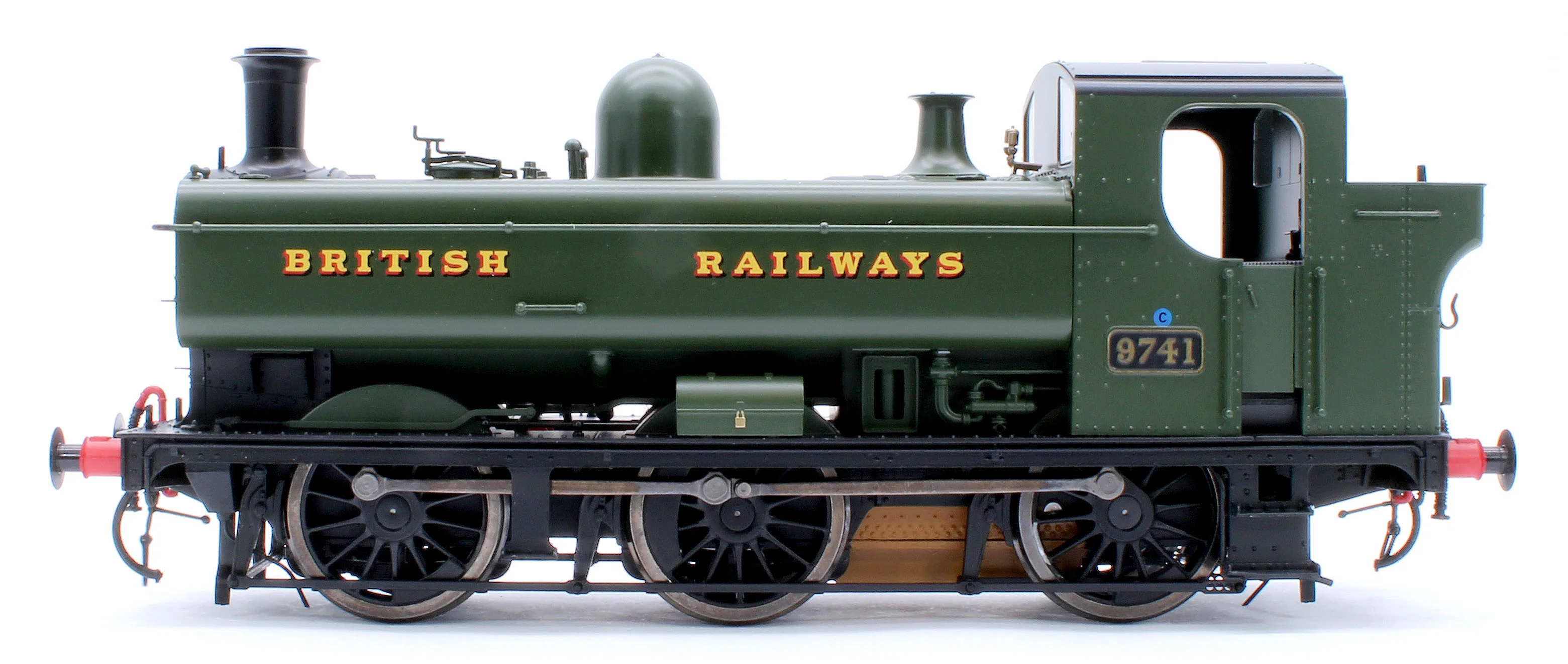7S-007-020D Class 87xx Pannier 'British Railways' GWR Green 9741 - Steam Tank Locomotive - DCC Fitted - Image 2