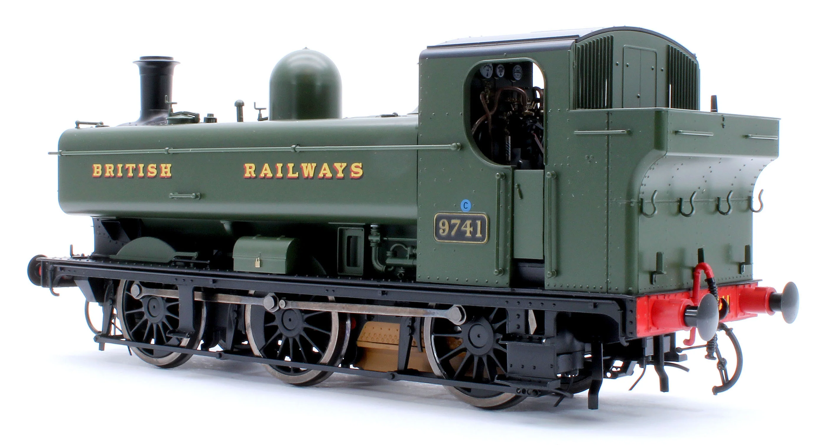 7S-007-020D Class 87xx Pannier 'British Railways' GWR Green 9741 - Steam Tank Locomotive - DCC Fitted - Image 3