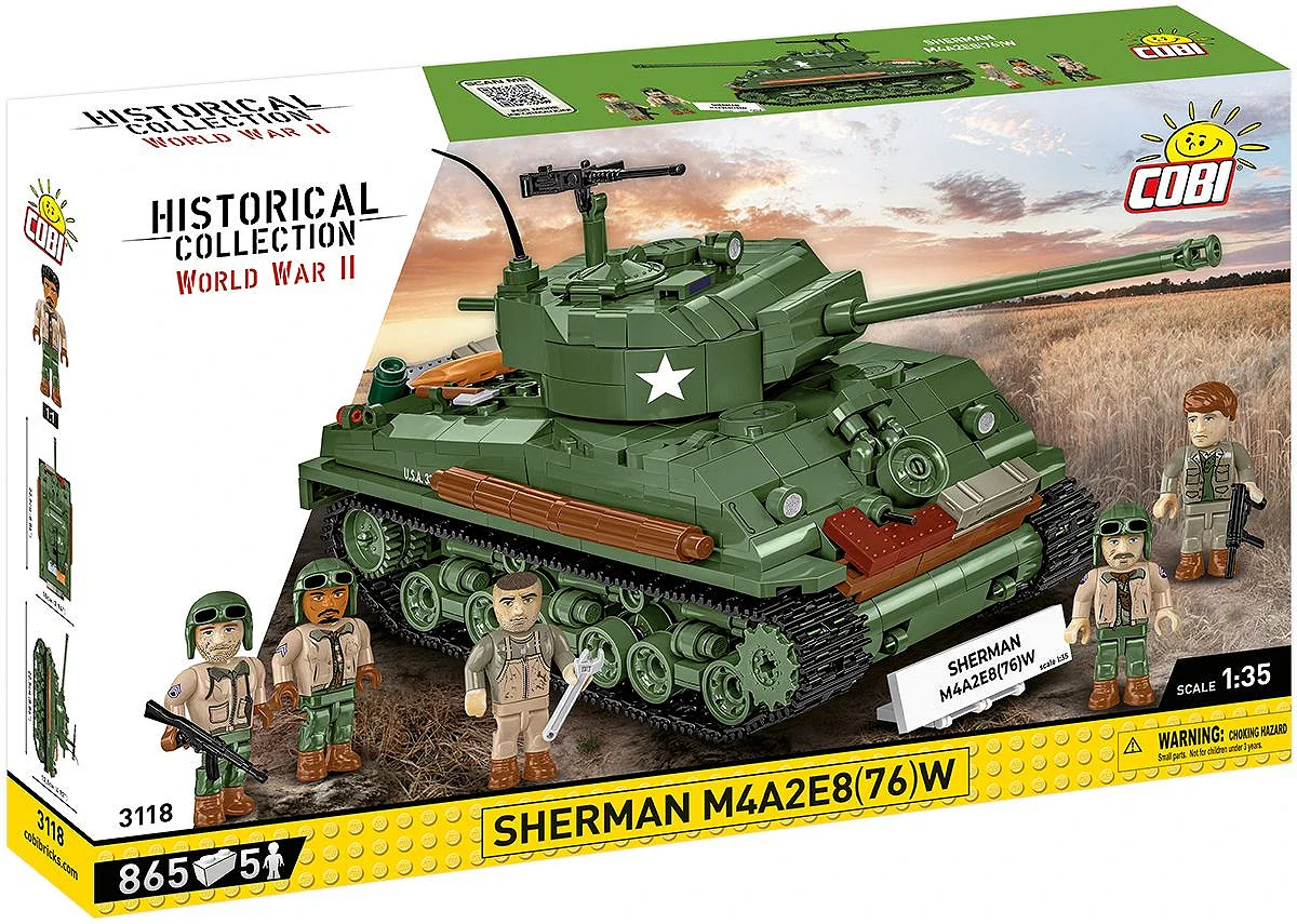 Sherman M4A2E8(76) WWII (880 pcs) Model Kit - Image 15
