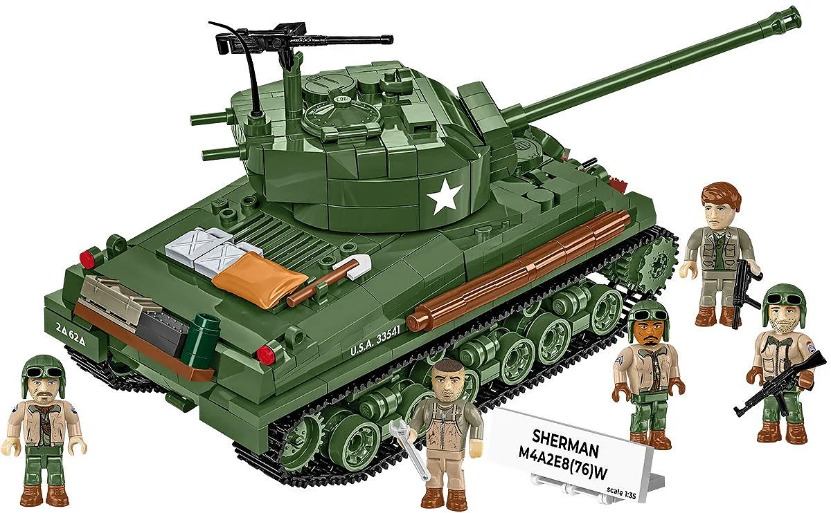Sherman M4A2E8(76) WWII (880 pcs) Model Kit - Image 2