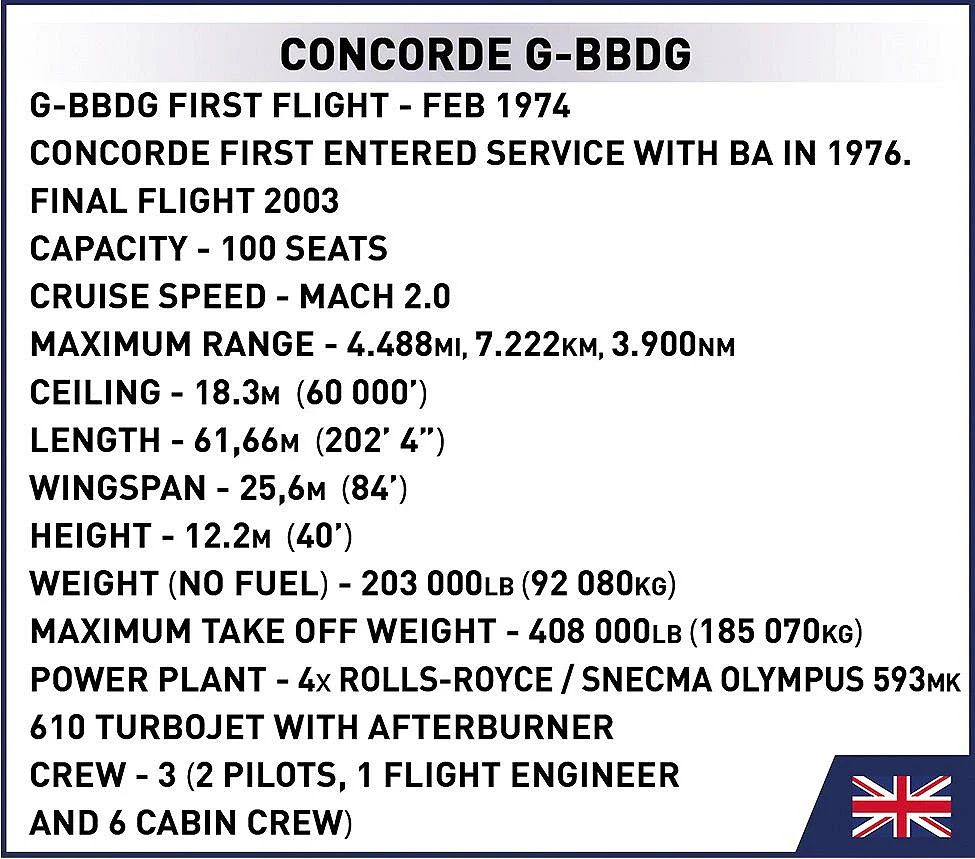 Concorde G-BBDG (455 pcs) Model Kit - Image 7