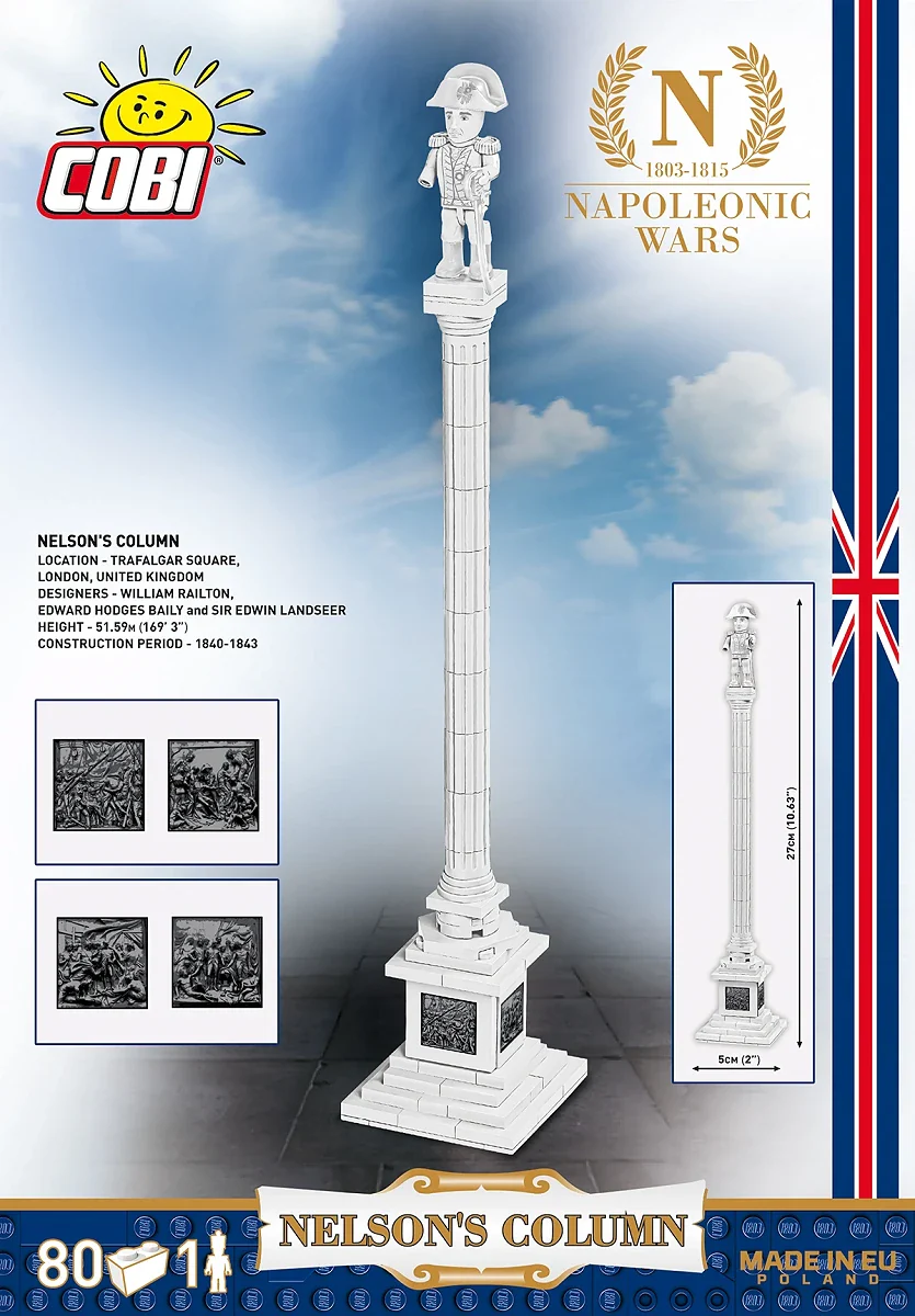 Nelson's Column Trafalgar (85 pcs) Model Kit - Image 3