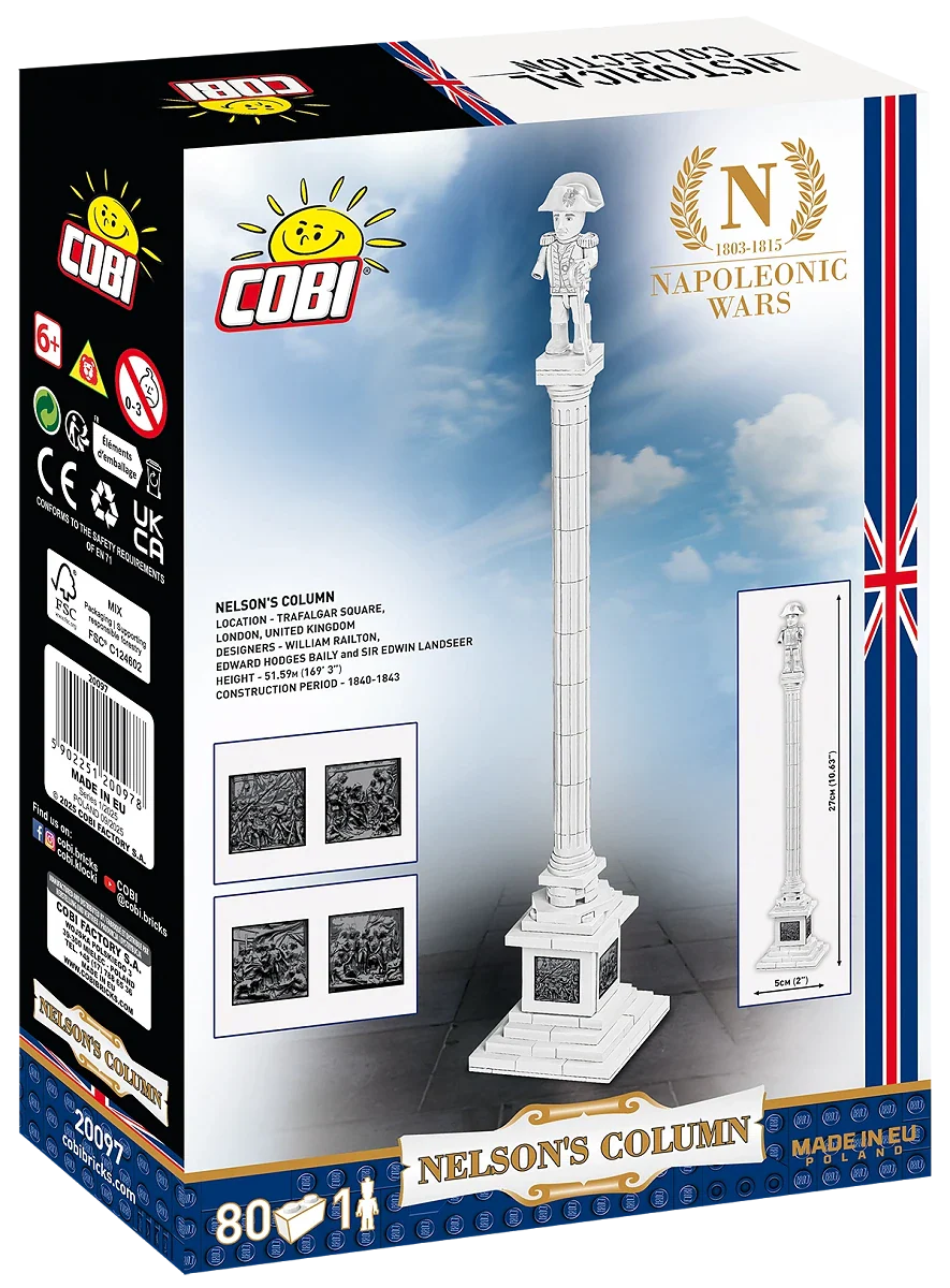 Nelson's Column Trafalgar (85 pcs) Model Kit - Image 8