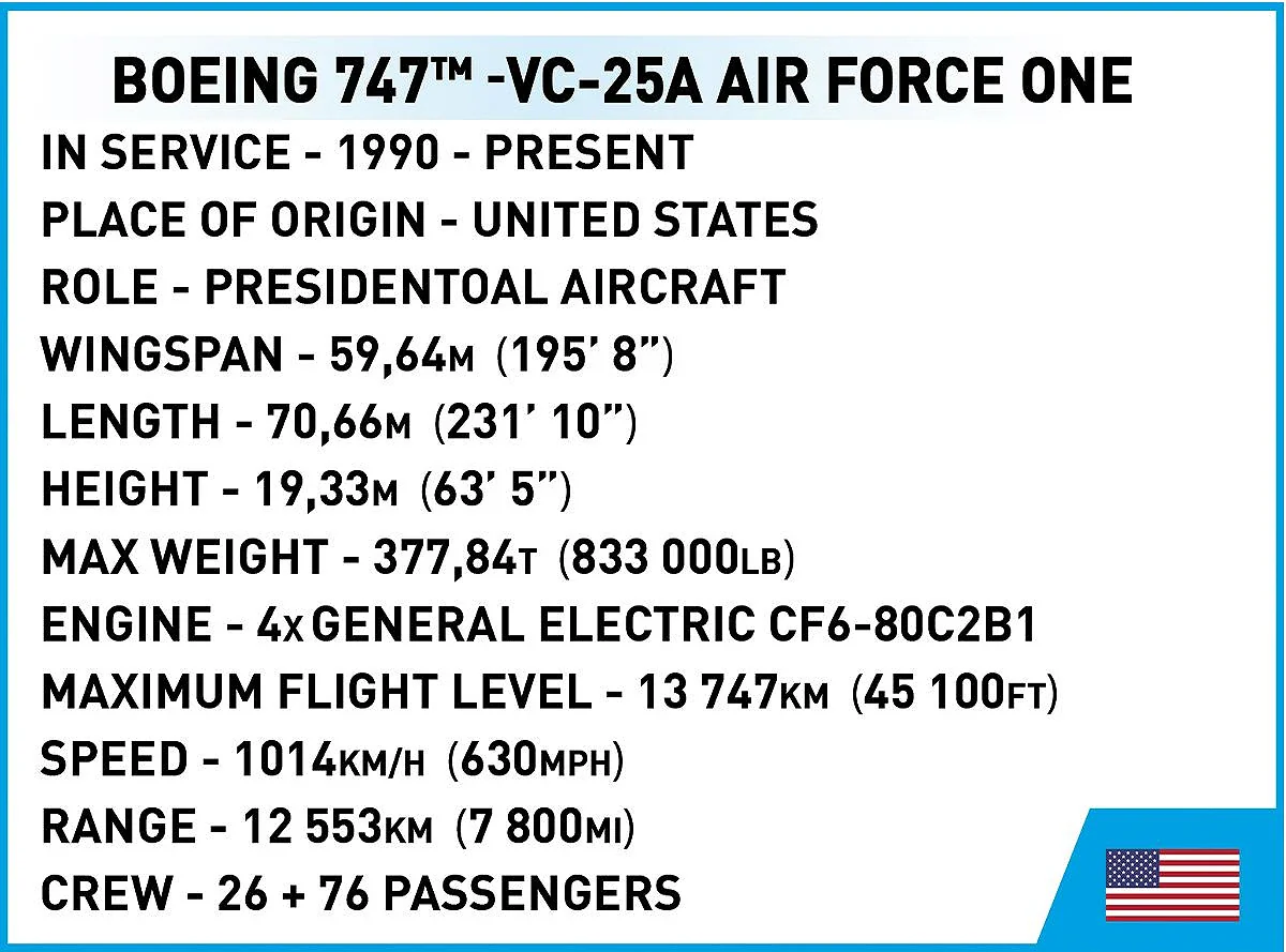 Boeing 747 Air Force One (1050 pcs) Model Kit - Image 8