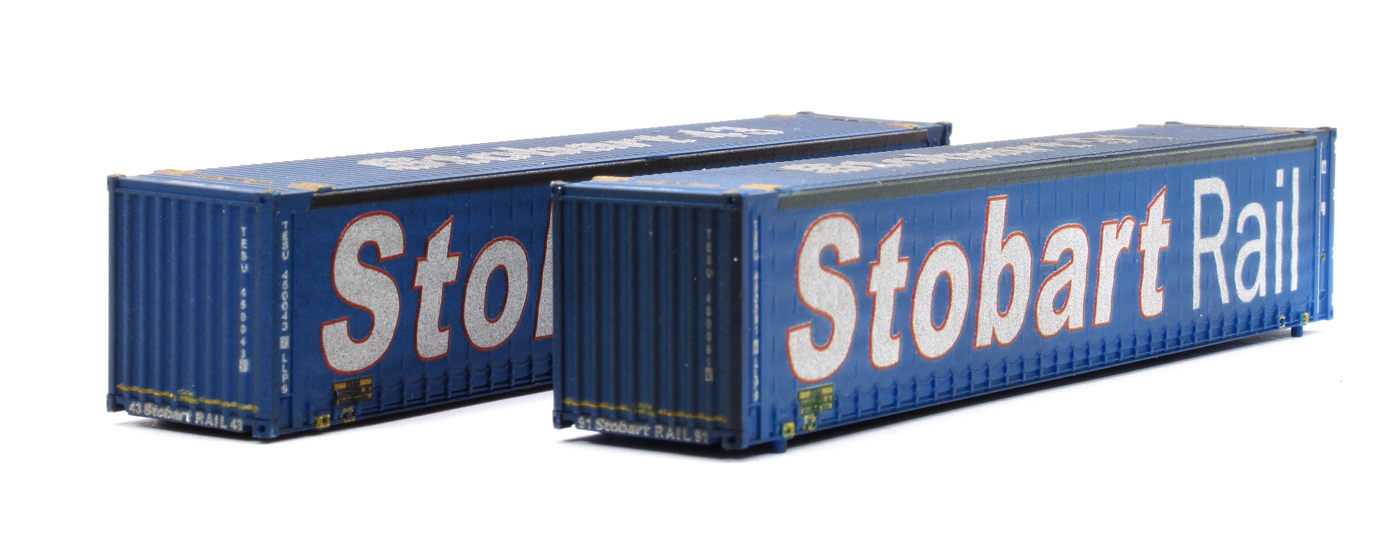 2F-028-205 45ft Curtainside Container Stobart Rail Pack of 2 - Weathered - Image 2