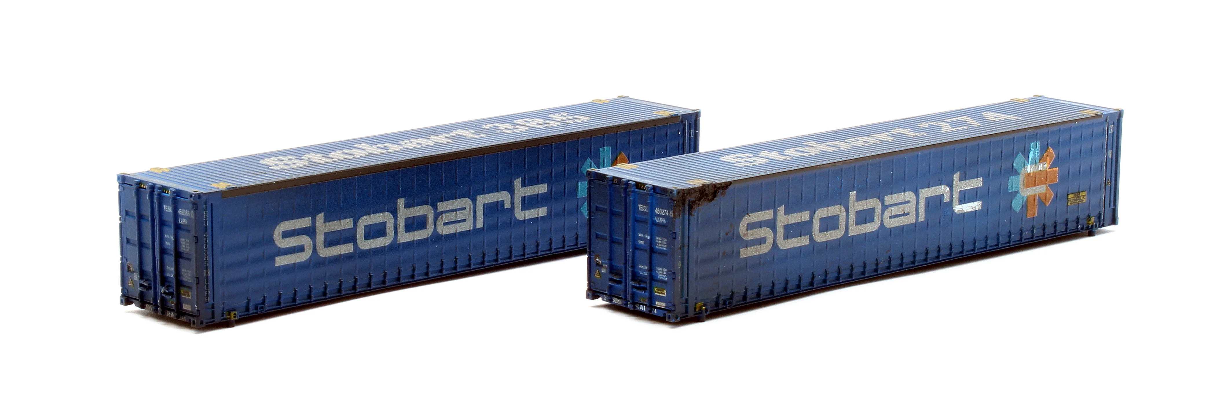 45FT Curtain Side Container 'Stobart TESU' - Weathered - Image 2