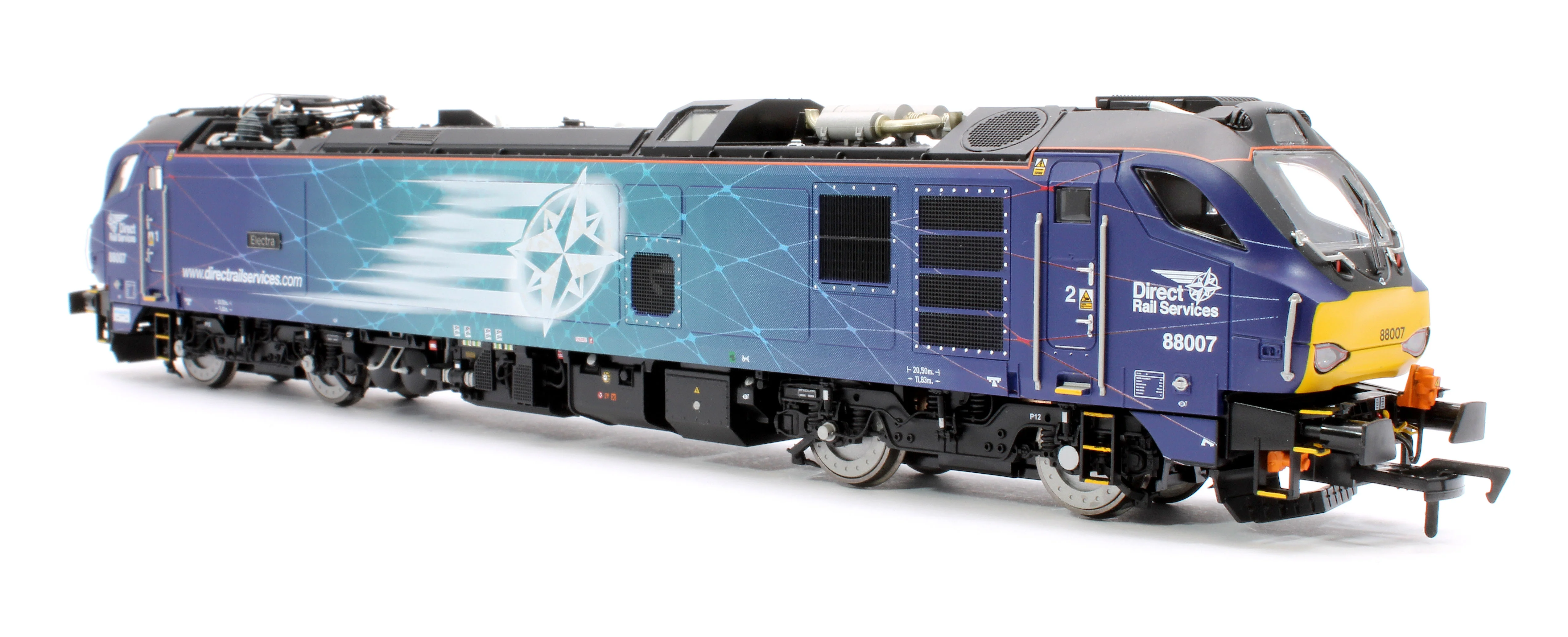 4D-088-003S Class 88 'Electra' 88007 DRS Electro-Diesel Locomotive (DCC Sound & Working Pantograph) - Image 2