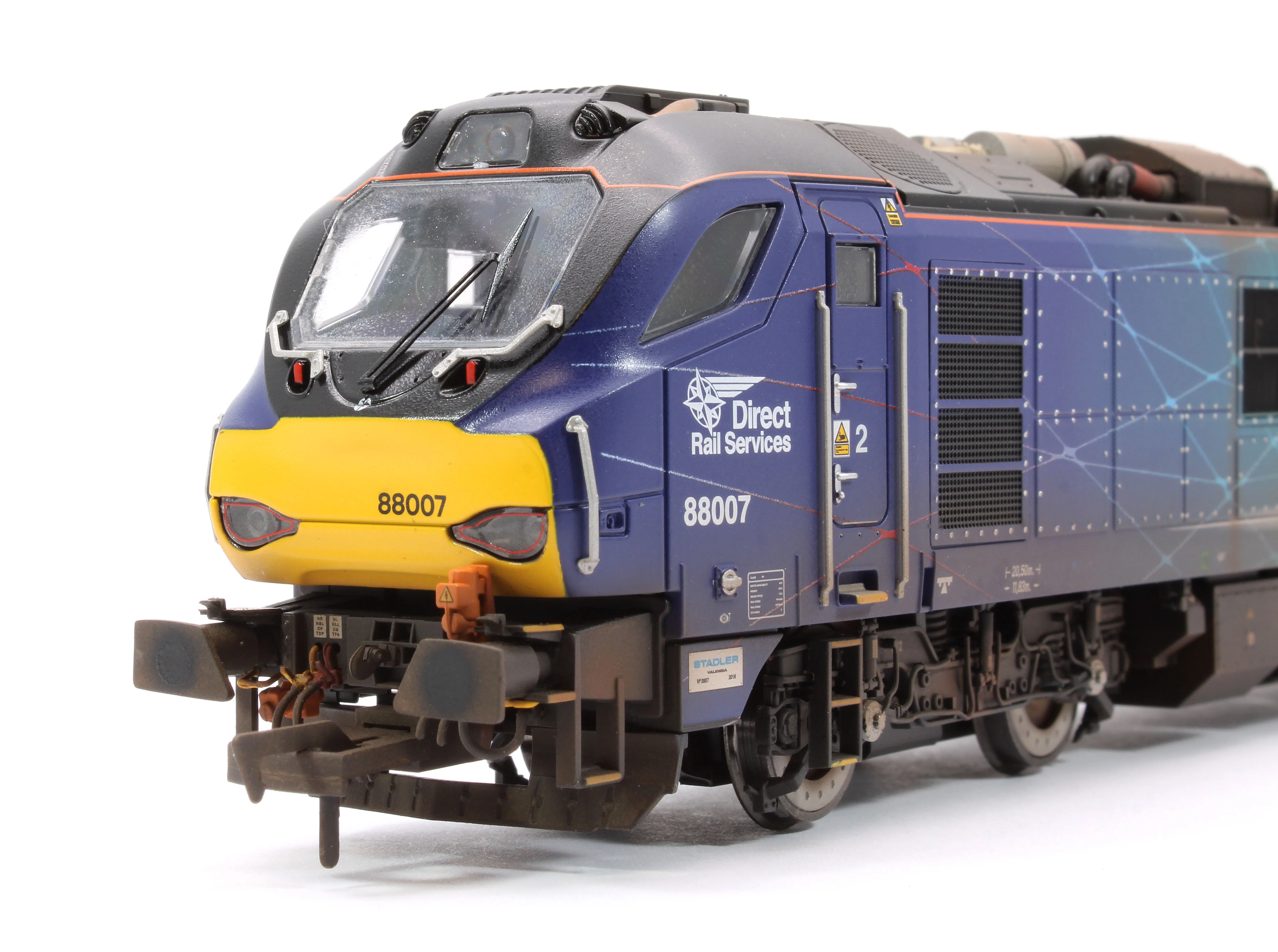 Highly Detailed Premium Weathered Class 88 'Electra' 88007 DRS Electro-Diesel Locomotive - Image 9