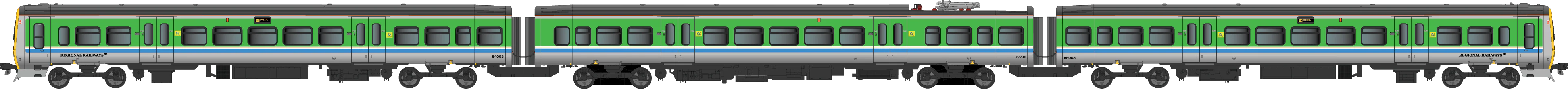 4D-323-001D Class 323 323203 Regional Railways Centro 3 Car EMU Set - DCC Fitted - Image 7