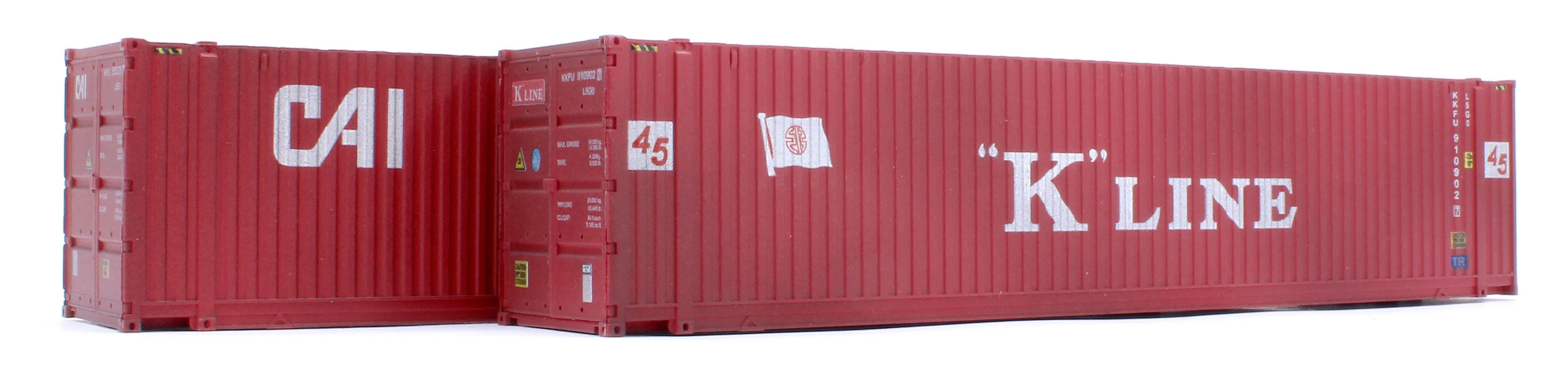 45ft High Cube Container K Line & Cai Twin Pack - Weathered - Image 6