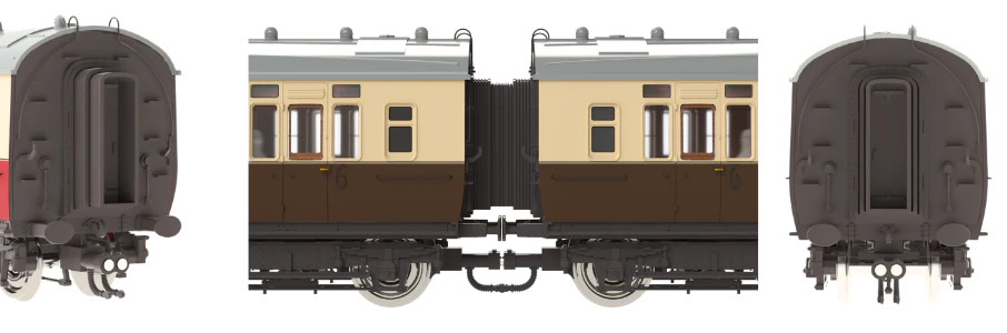4P-021-201 GWR Corridor Toplight 1930 Chocolate & Cream Twin Cities All Third 2573 - Image 2