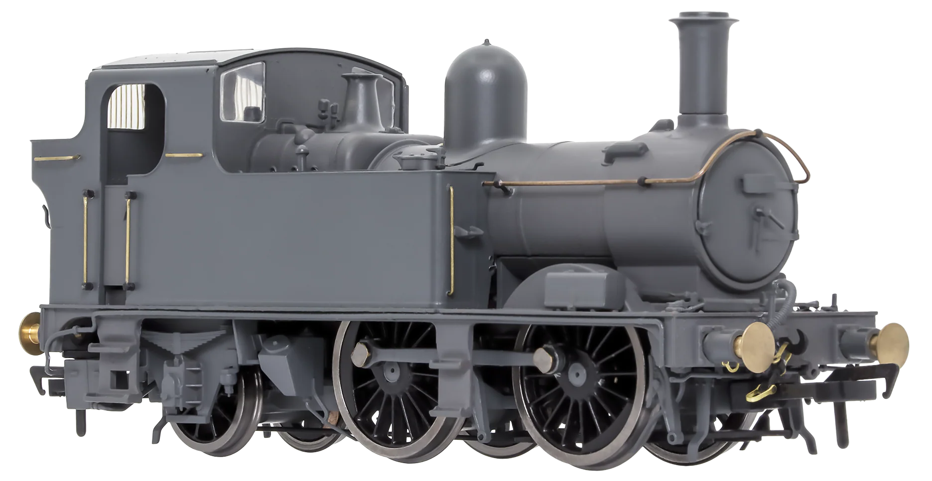 4S-006-021D 14XX Class 0-4-2 1444 BR Green Lined Early Crest Steam Locomotive - DCC Fitted - Image 3