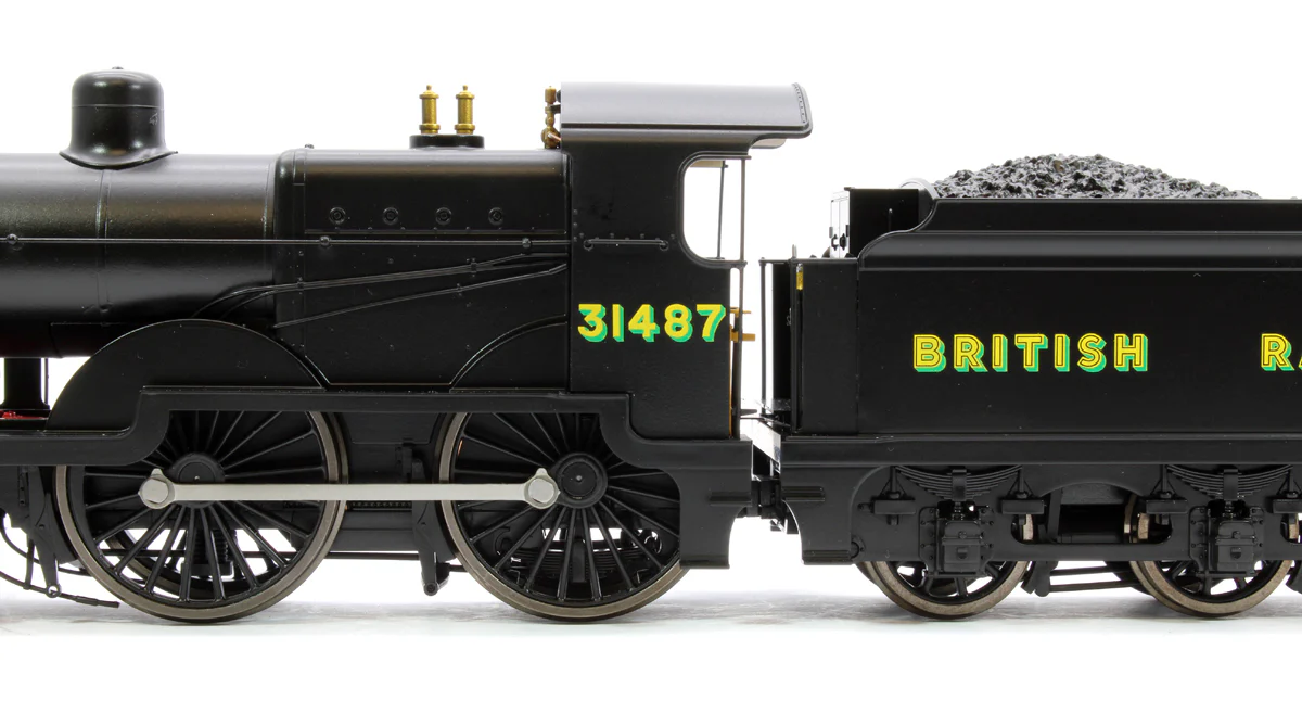 4S-028-006S SECR Maunsell D1 Class BR Black (Sunshine Lettering) 4-4-0 Steam Locomotive No.31487 (DCC Sound) - Image 6