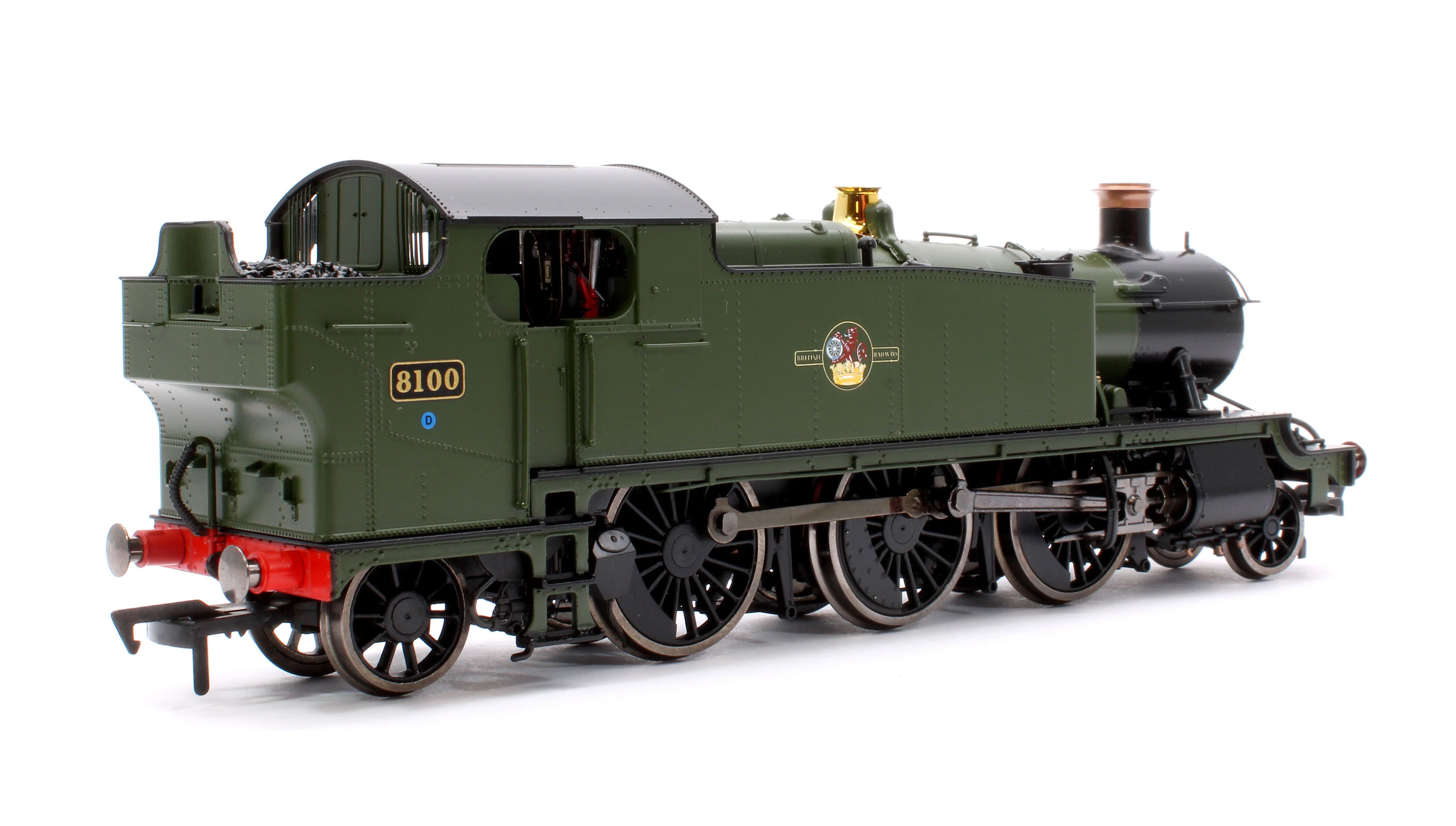 4S-041-014 Large Prairie 8100 BR Green Late Crest Steam Locomotive - Image 3