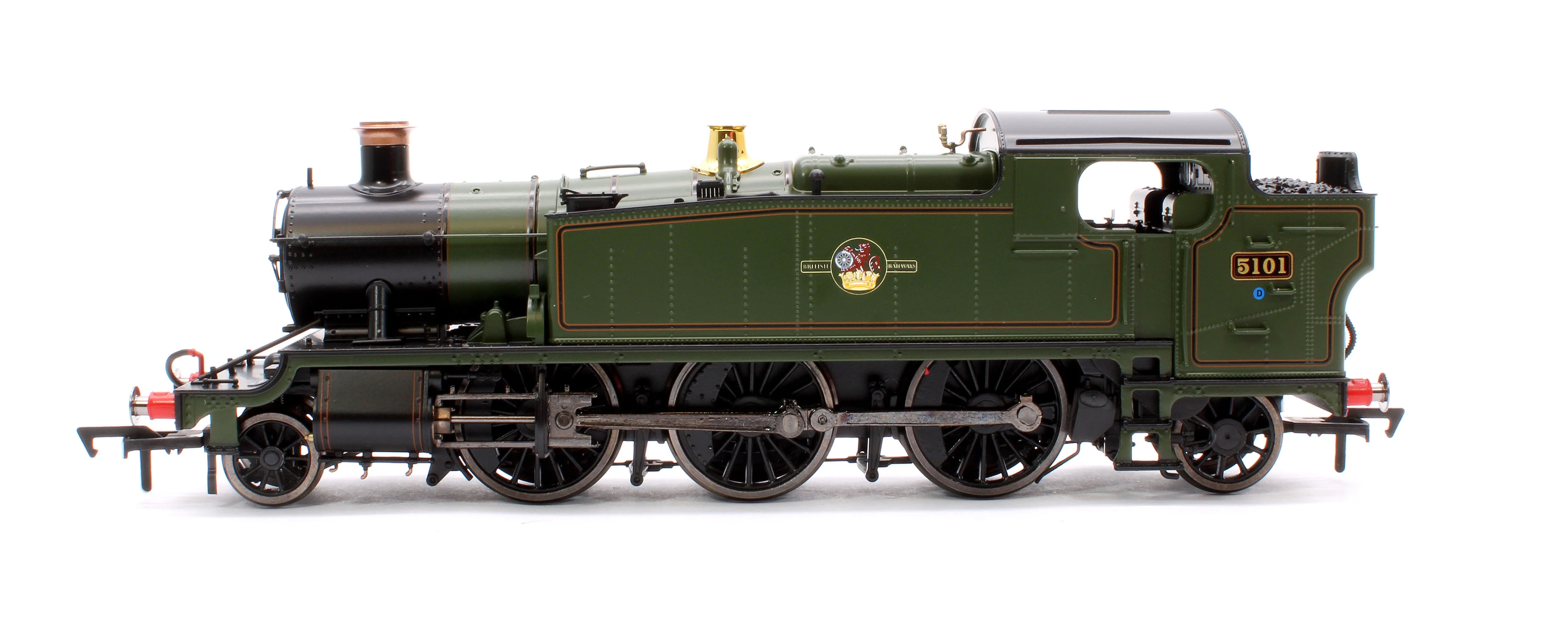 4S-041-015S Large Prairie 5101 Lined BR Green Late Crest Steam Locomotive - DCC Sound - Image 5