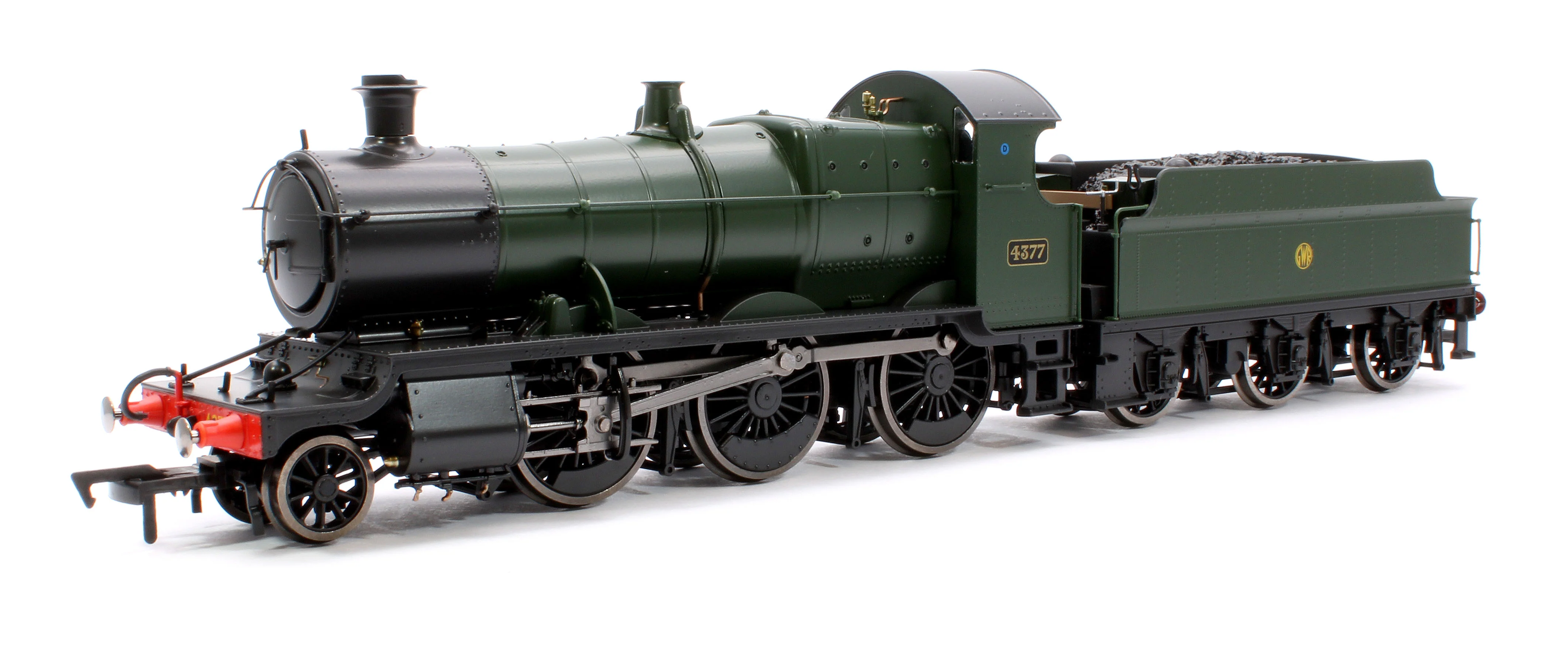 4S-043-011D GWR 43xx 2-6-0 Mogul 4377 GWR Shirt Button Steam Locomotive - DCC Fitted