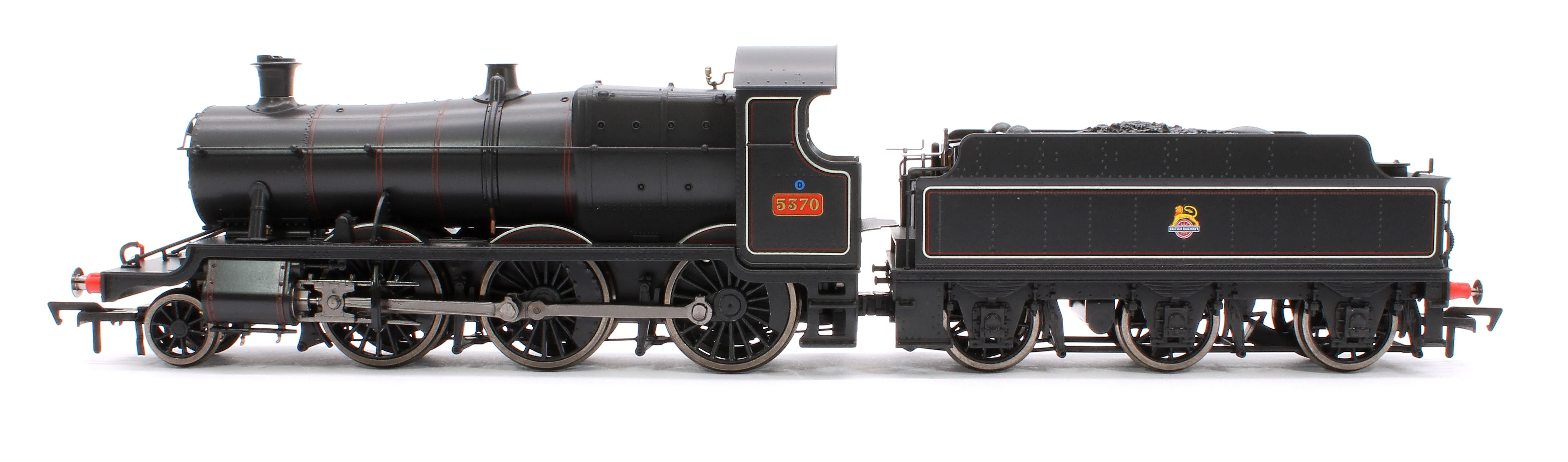 4S-043-013D GWR 43xx 2-6-0 Mogul 5370 BR Lined Black Early Crest Steam Locomotive - DCC Fitted - Image 5