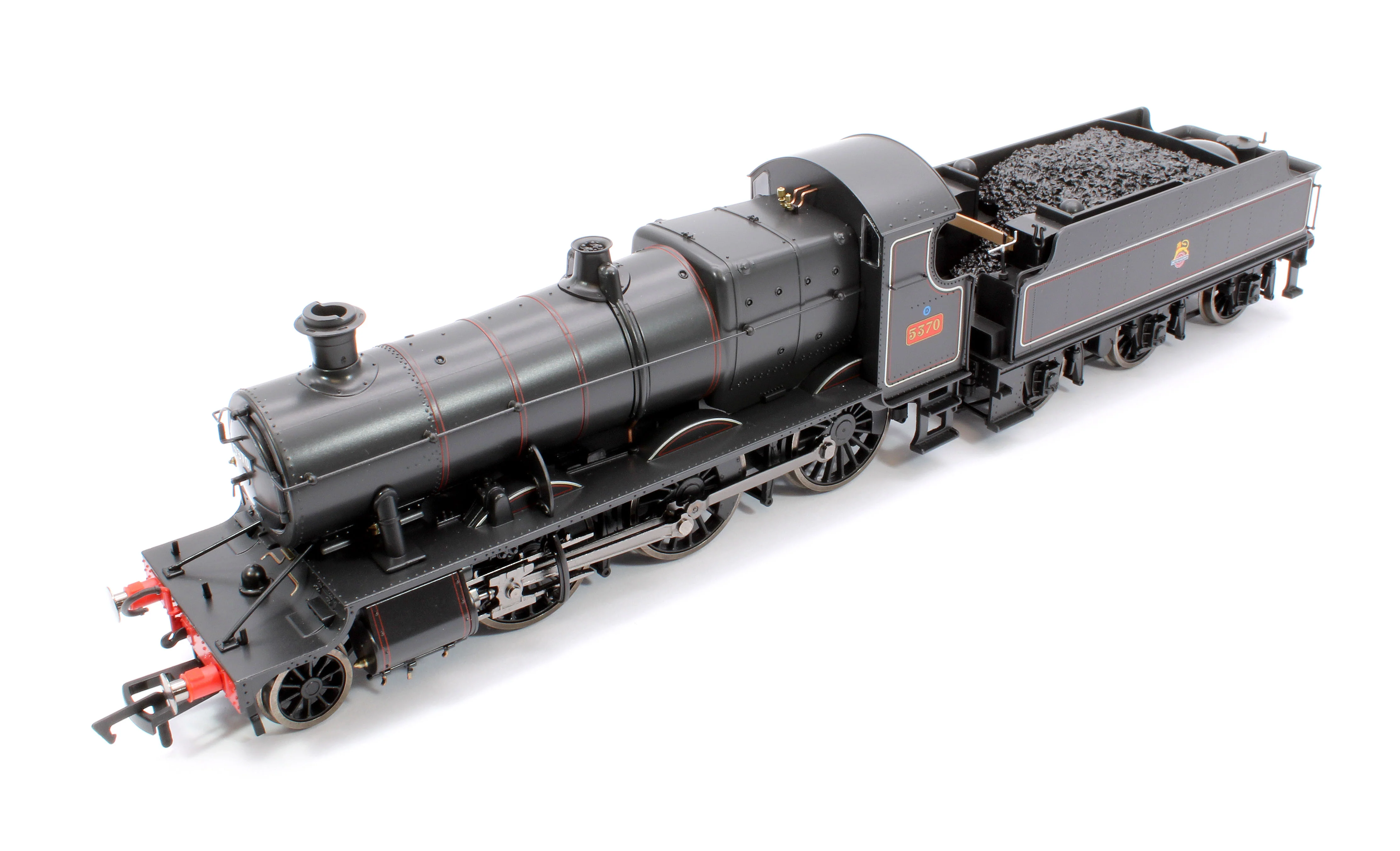 4S-043-013S GWR 43xx 2-6-0 Mogul 5370 BR Lined Black Early Crest Steam Locomotive - DCC Sound - Image 13