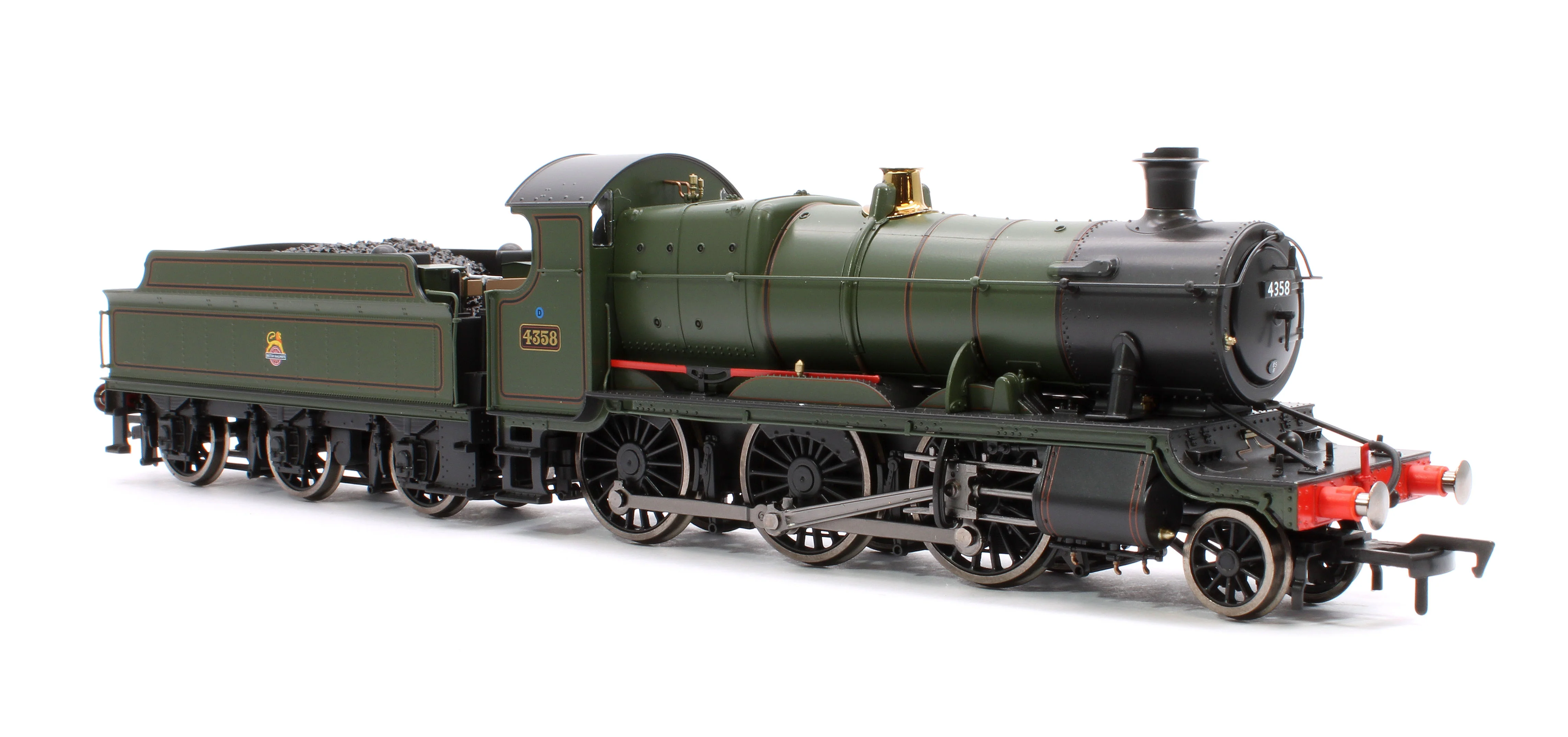4S-043-015D GWR 43xx 2-6-0 Mogul 4358 BR Lined Green Early Crest Steam Locomotive - DCC Fitted - Image 4
