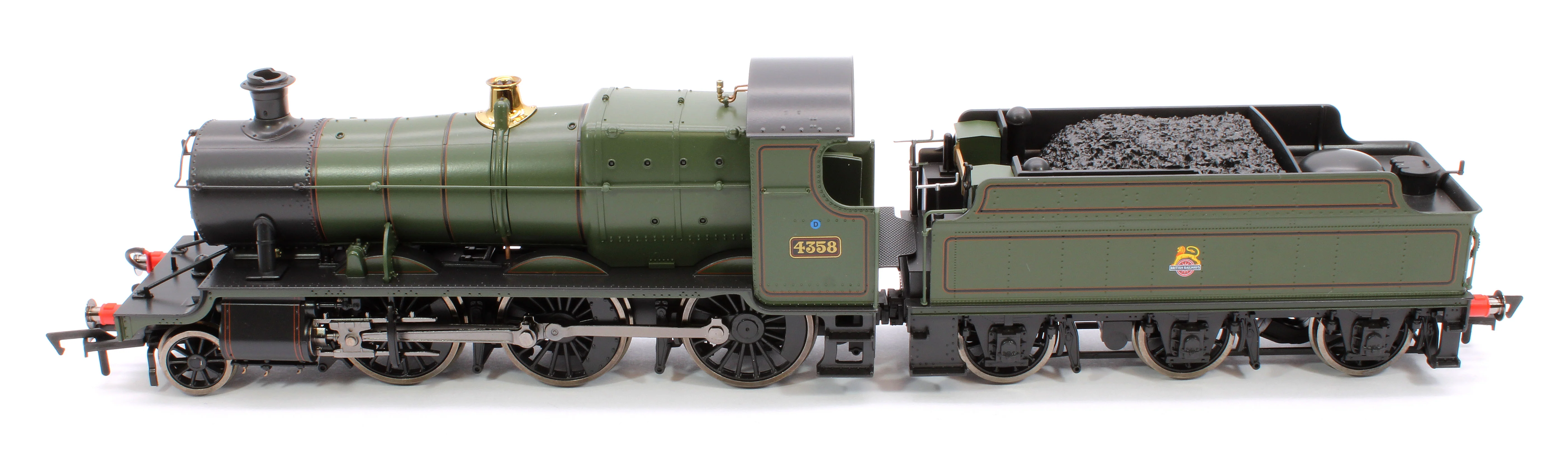 4S-043-015S GWR 43xx 2-6-0 Mogul 4358 BR Lined Green Early Crest Steam Locomotive - DCC Sound - Image 11