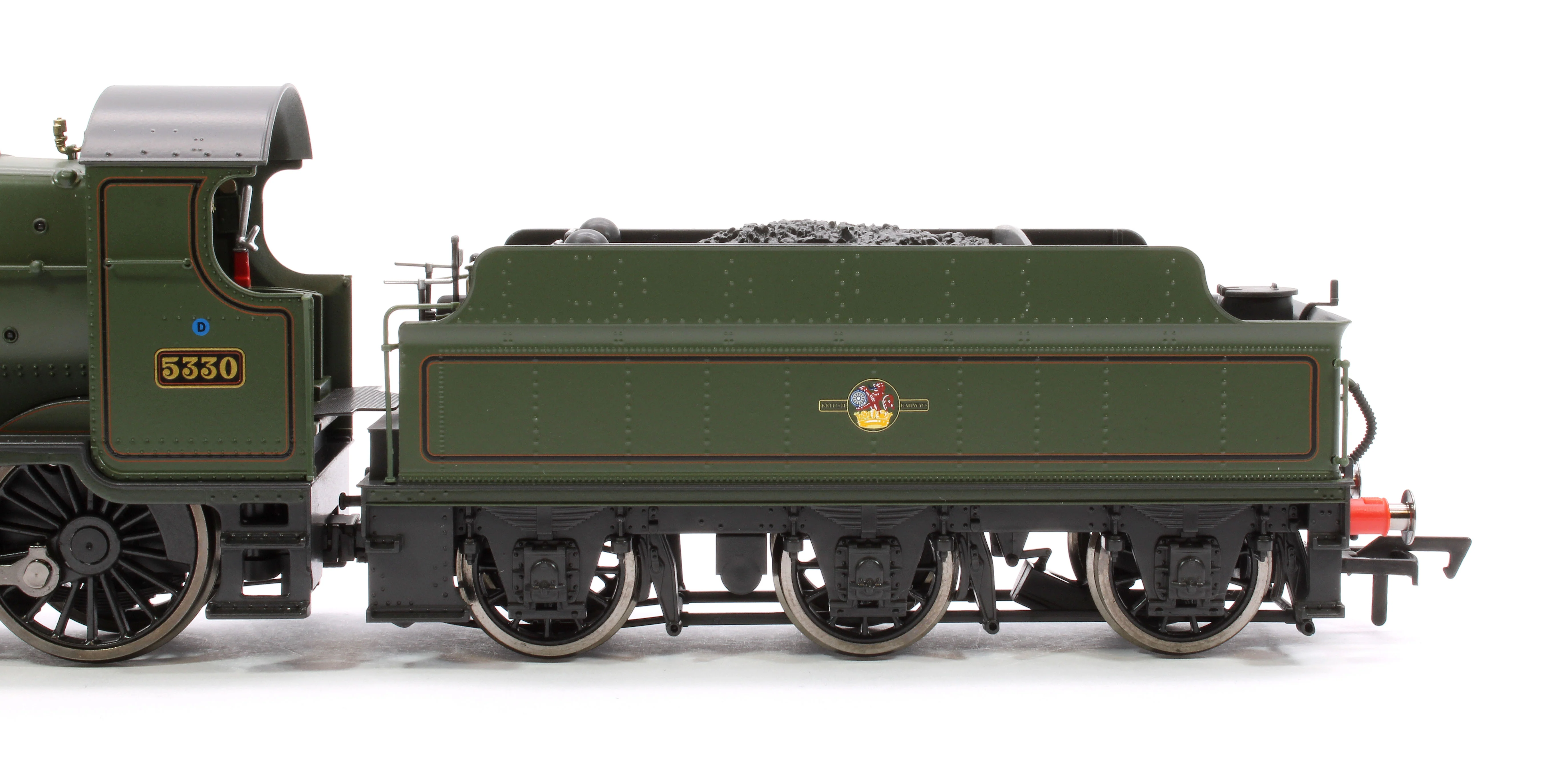 4S-043-016S GWR 43xx 2-6-0 Mogul 5330 BR Lined Green Late Crest Steam Locomotive - DCC Sound - Image 7