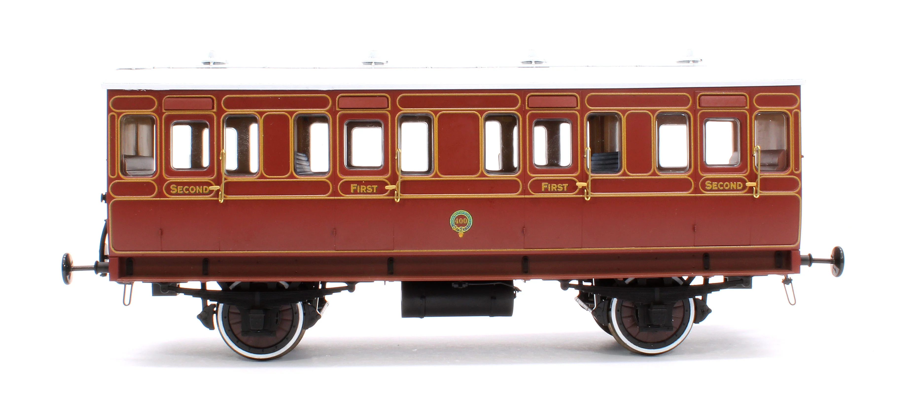 7P-020-880D Stroudley 4 Wheel Gas Lit Composite Lined Brown 400 (Light Bar Fitted) - DCC Fitted - Image 2