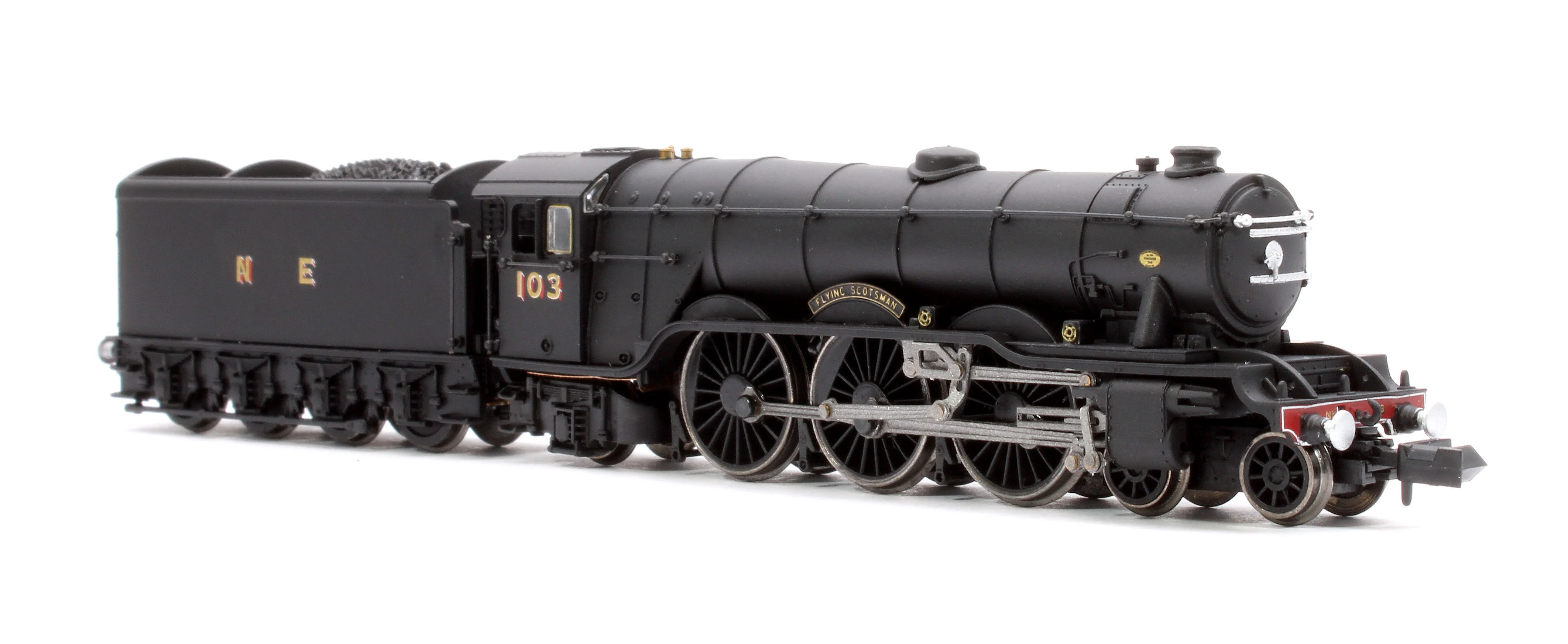 2S-011-002D A10 Flying Scotsman 103 Wartime Black NE Steam Locomotive - DCC Fitted - Image 4