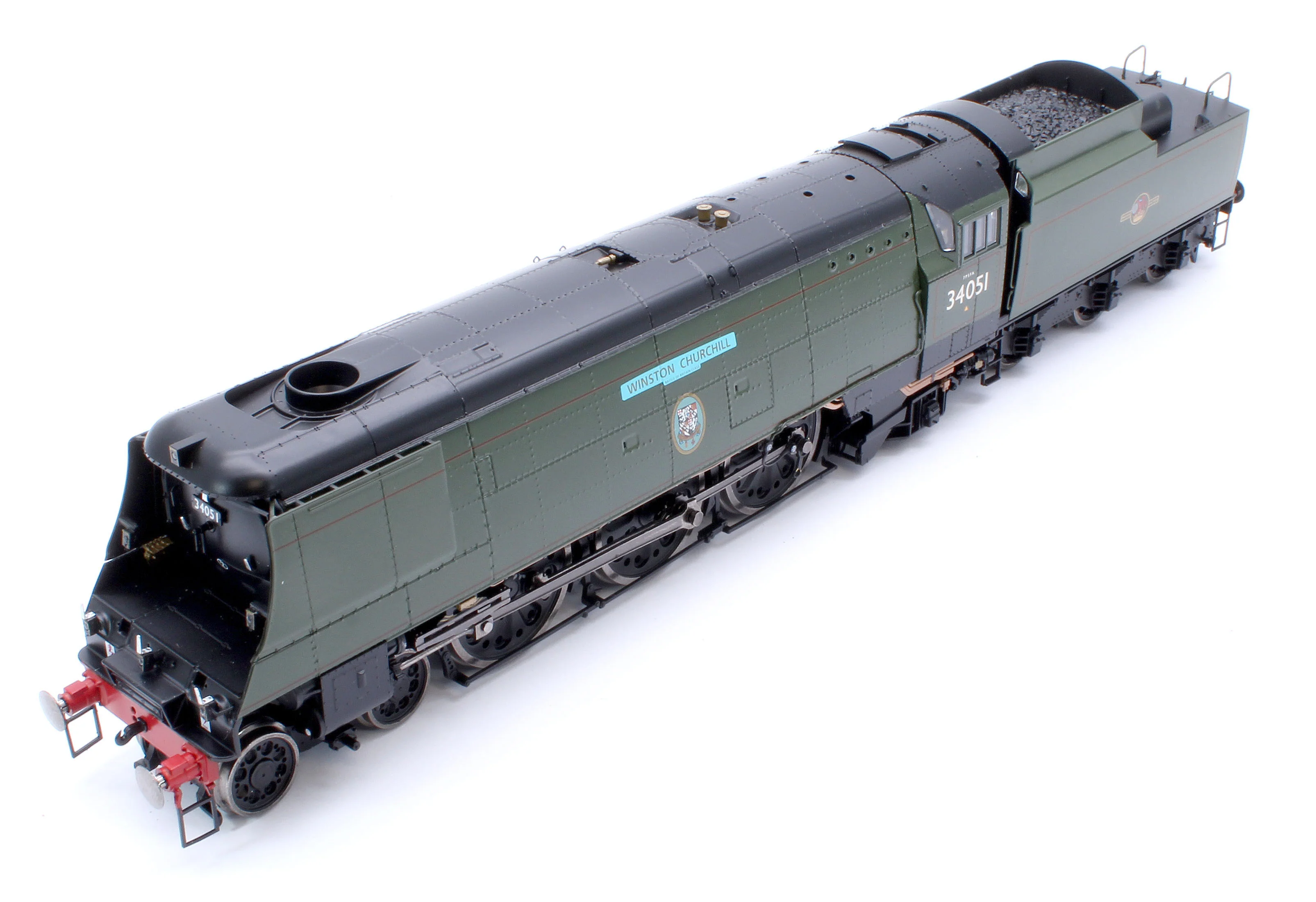 Black Label Battle of Britain Winston Churchill 34051 BR Green Totem Steam Locomotive - DCC Sound & Smoke - Image 12