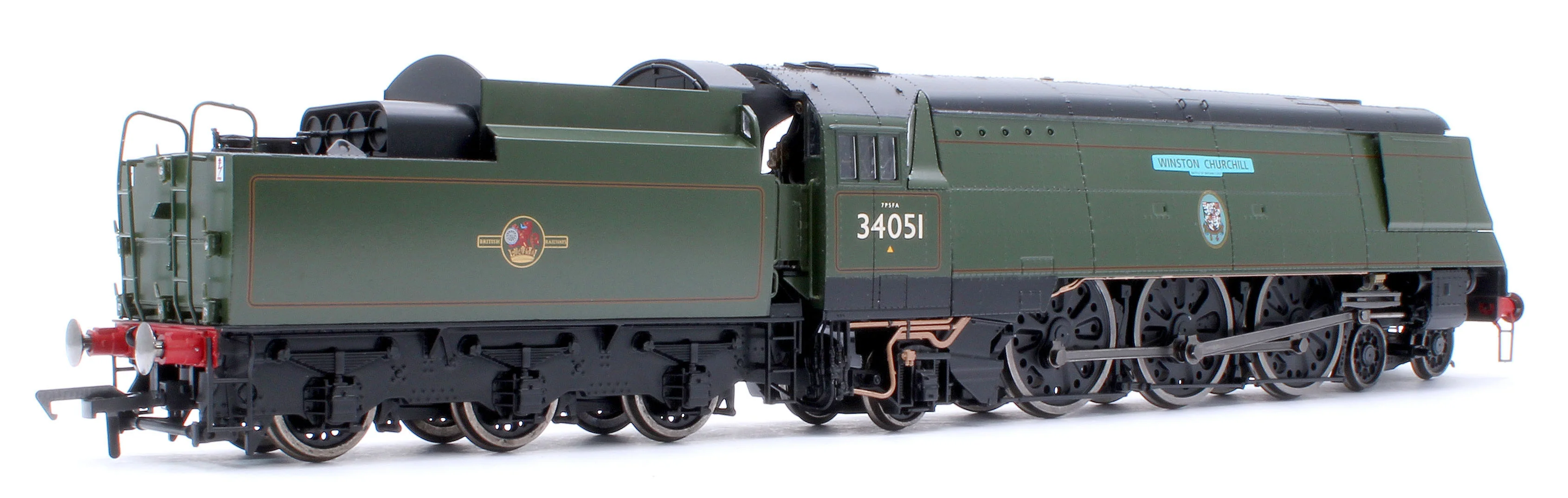 Black Label Battle of Britain Winston Churchill 34051 BR Green Totem Steam Locomotive - DCC Sound & Smoke - Image 4