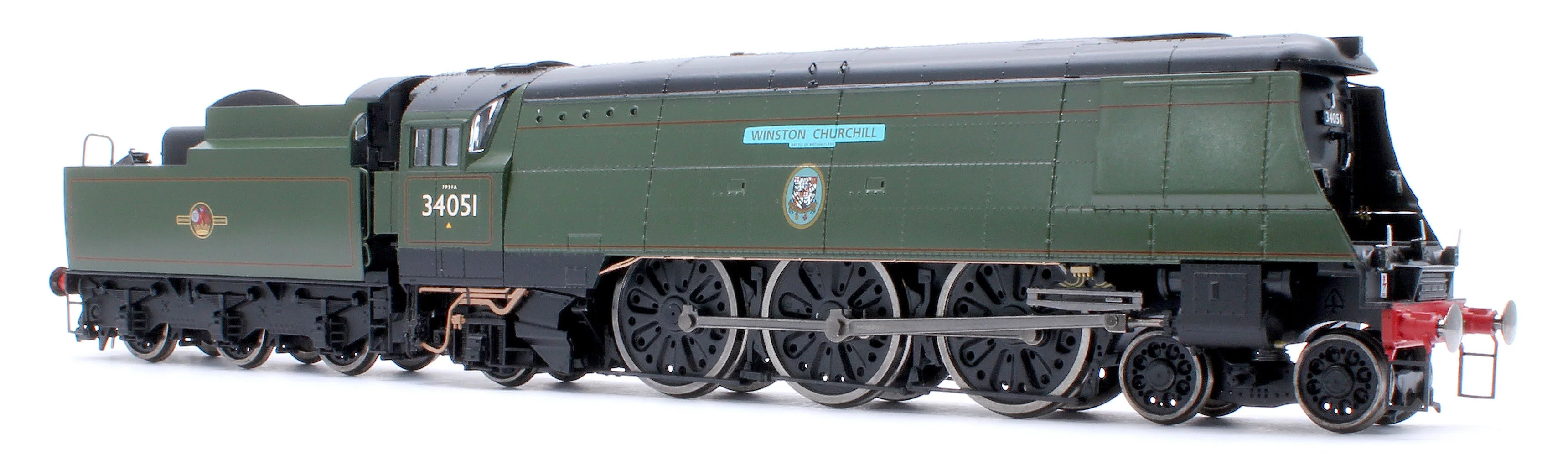 Black Label Battle of Britain Winston Churchill 34051 BR Green Totem Steam Locomotive - DCC Sound & Smoke - Image 6