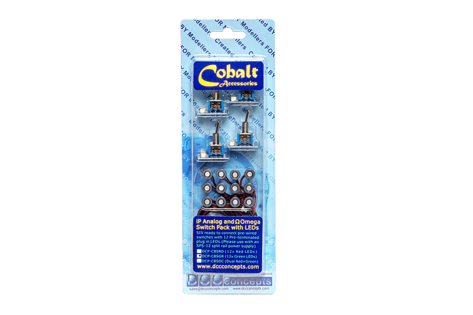DCP-CBSDC Cobalt iP Analogue and Omega Switch Pack with LEDs (RED and GREEN) - Image 2