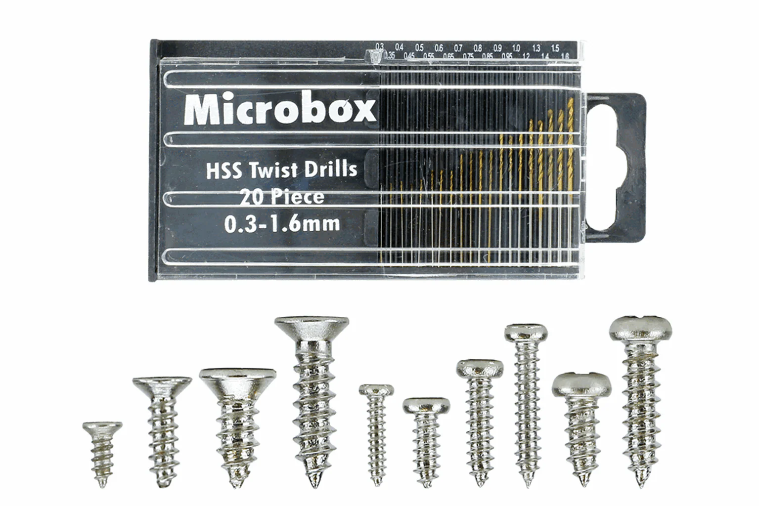 DCS-Mset Mega Screw Set 16x 60 Vials (w/20 Drill Bit Set)