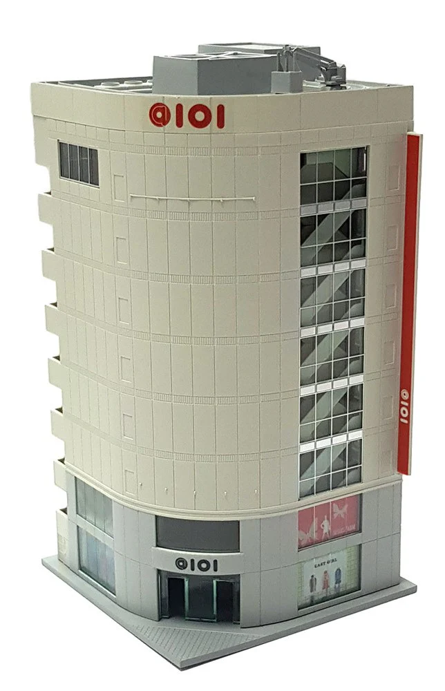 23-437 Diotown 8 Floor Corner Office Block White (Pre-Built)