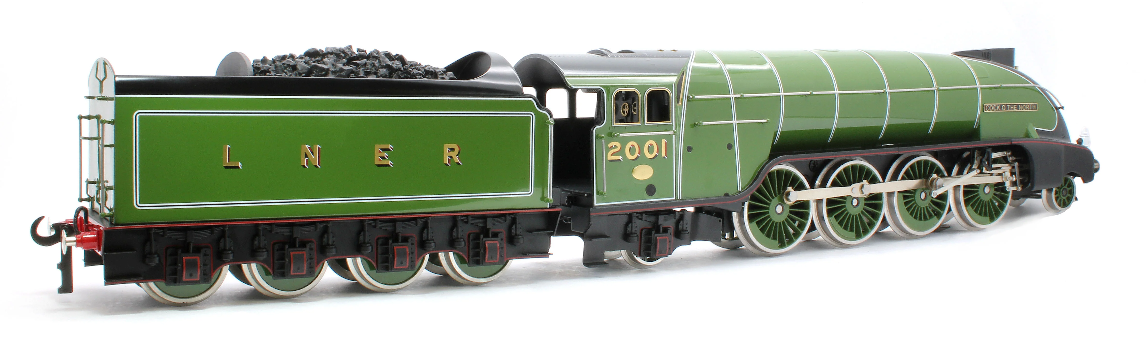 E/36-B1-CN P2 Class Streamlined "Cock O The North" 2-8-2 LNER Lined Apple Green No. 2001 Steam Locomotive - Image 3