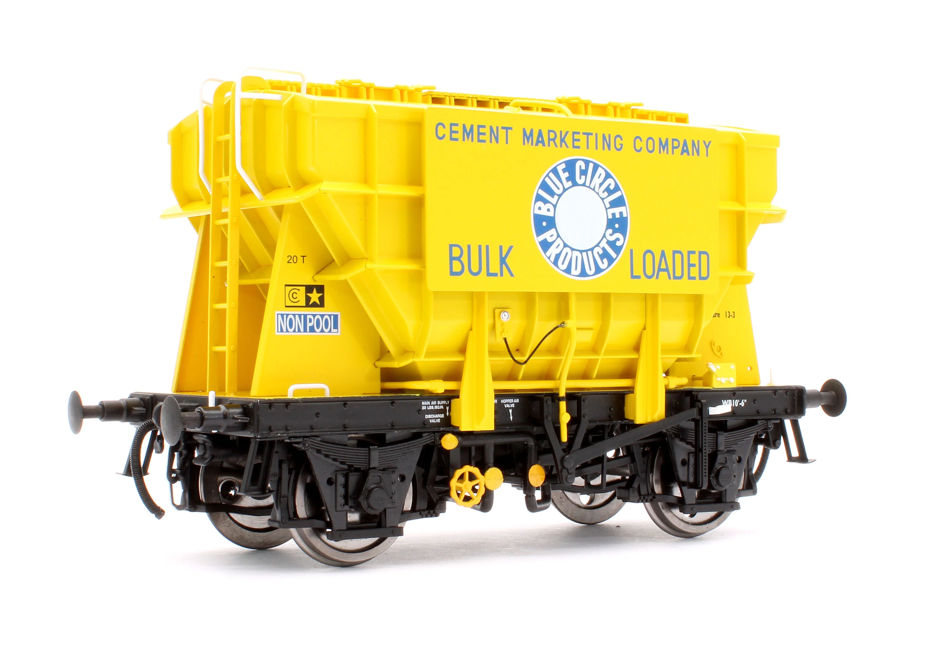 Presflo Wagon 'Blue Circle' Yellow Un-Numbered