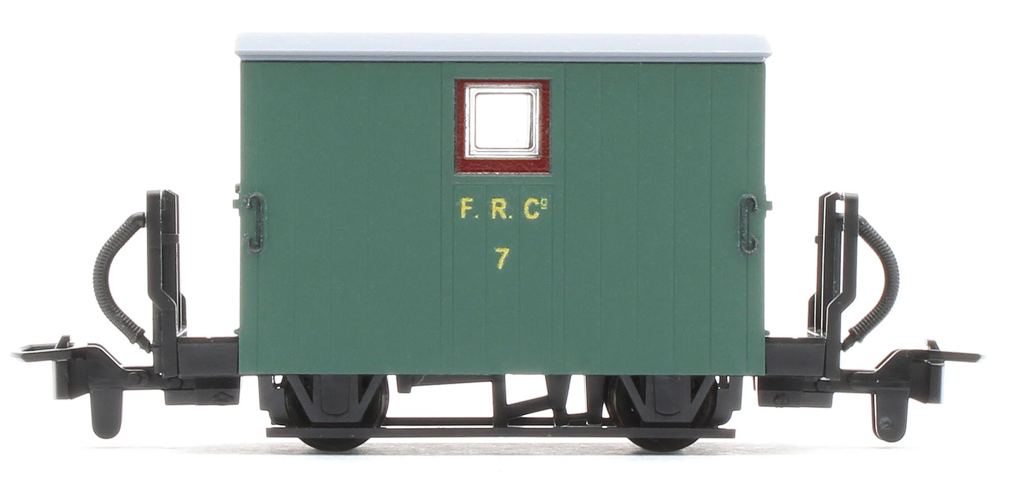 GR582A 4 Wheel Ffestiniog Railway Quarryman Brake Van, Double Balcony 1920s Green No.7 - Image 2