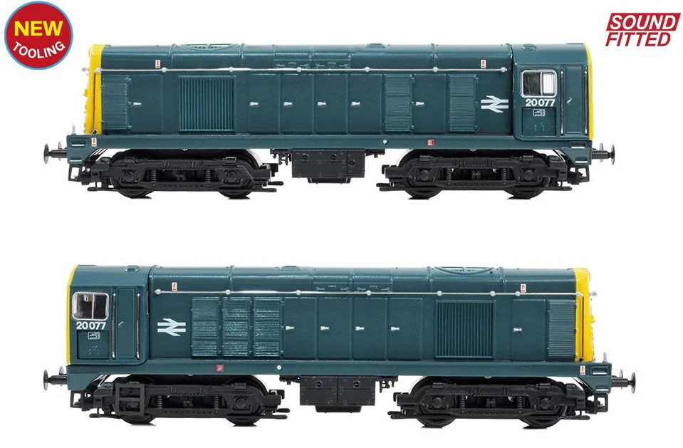 371-032BSF Class 20/0 Disc Headcode & Tablet Catcher Recess 20077 BR Blue Diesel Locomotive - DCC Sound - Image 4