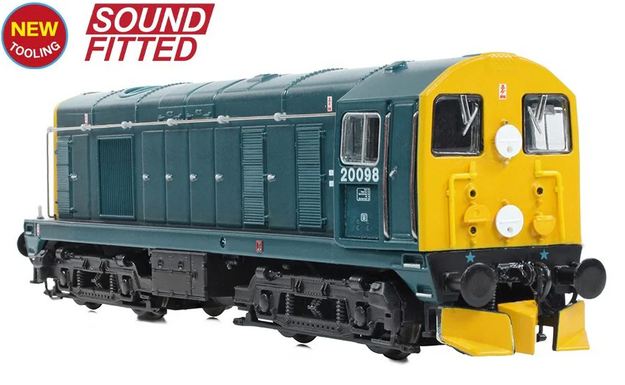 371-032CSF Class 20/0 Disc Headcode & Tablet Catcher Recess 20098 BR Blue Diesel Locomotive - DCC Sound - Image 3