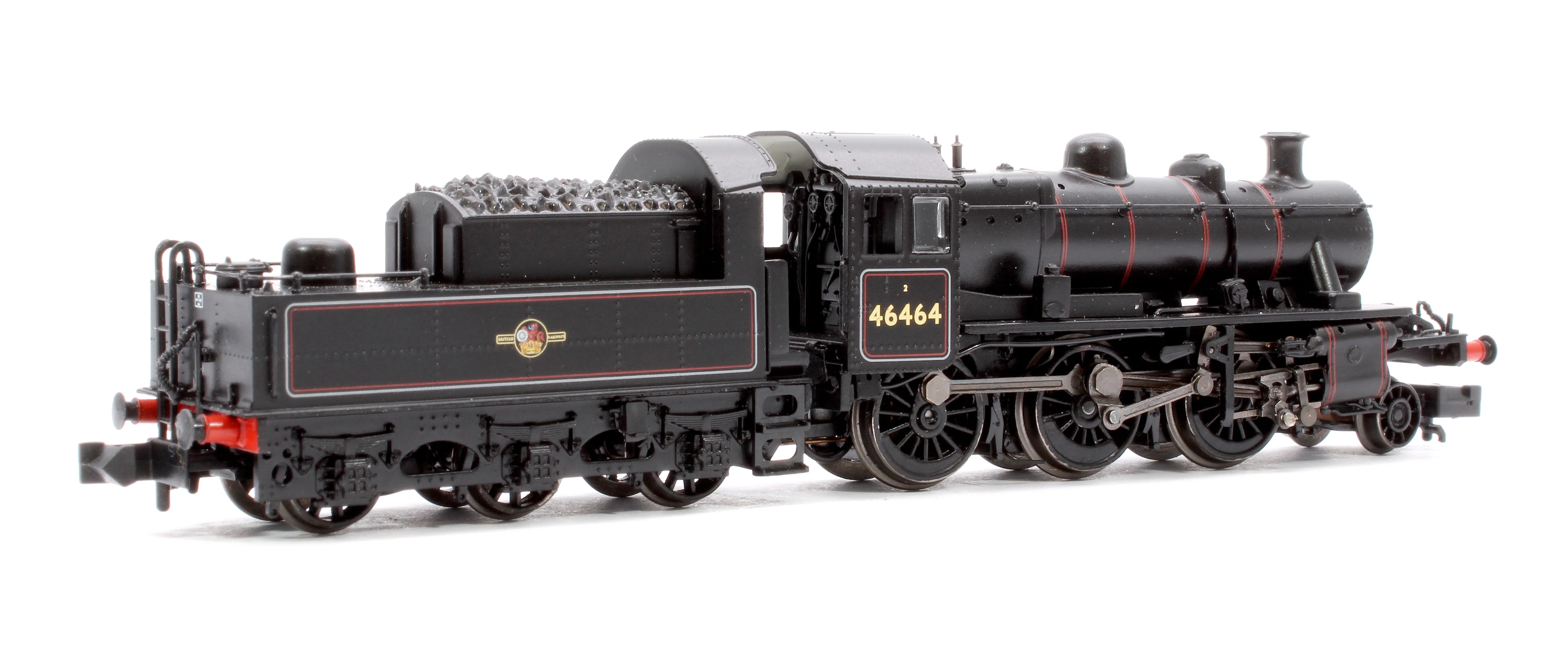 372-628B LMS Ivatt 2MT 46464 BR Lined Black (Late Crest) Steam Locomotive - Image 3