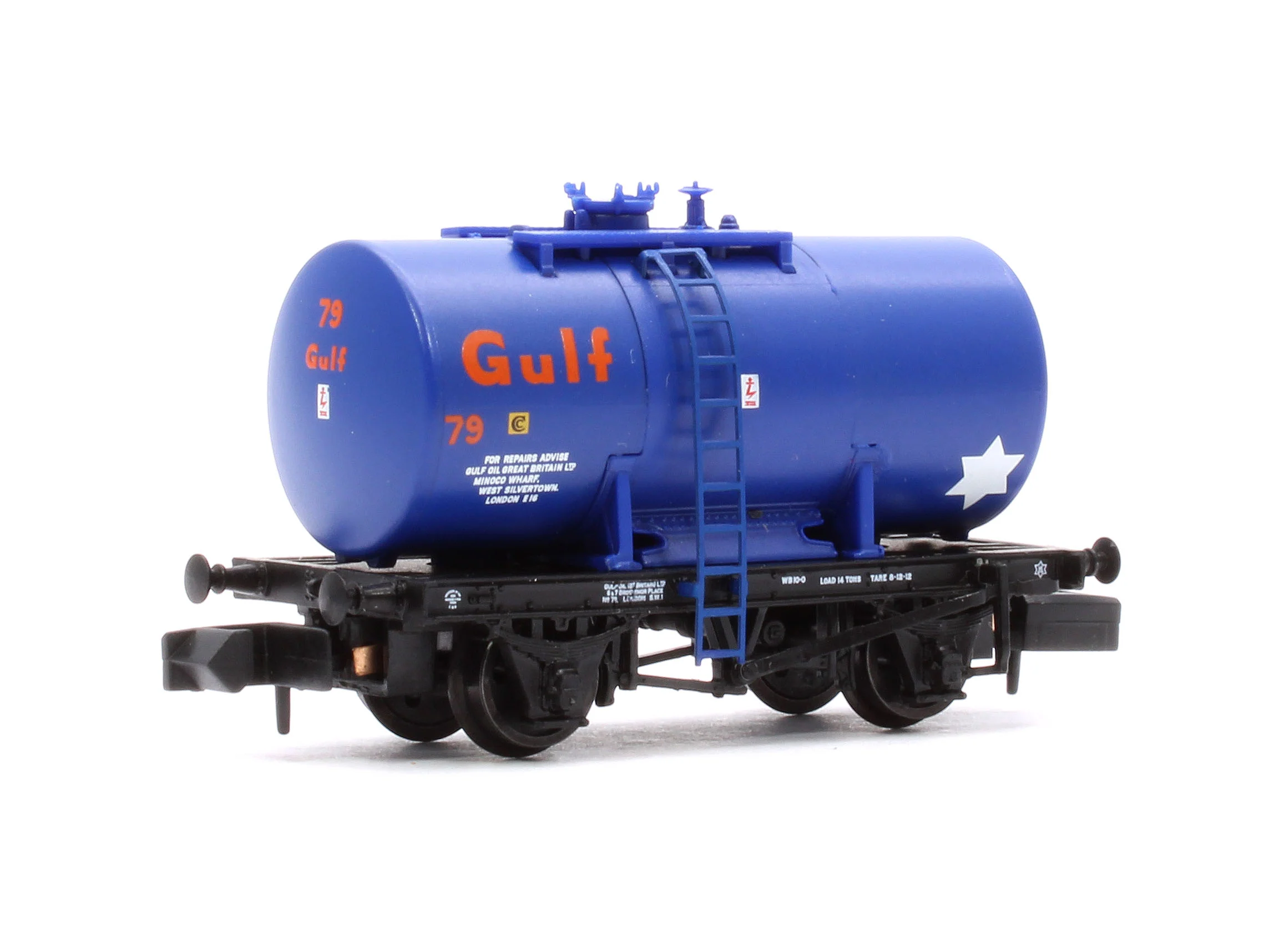 378-001 14T Anchor-Mounted Tank Wagon 'Gulf' Blue No. 79 - Image 3