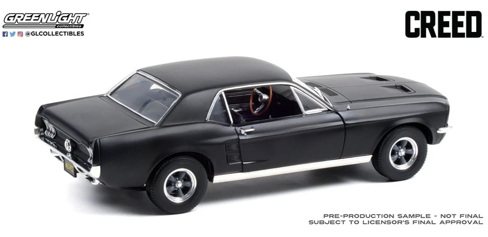GL13611 Creed (2015 Movie) 1967 Ford Mustang Coupe - Black - Image 2