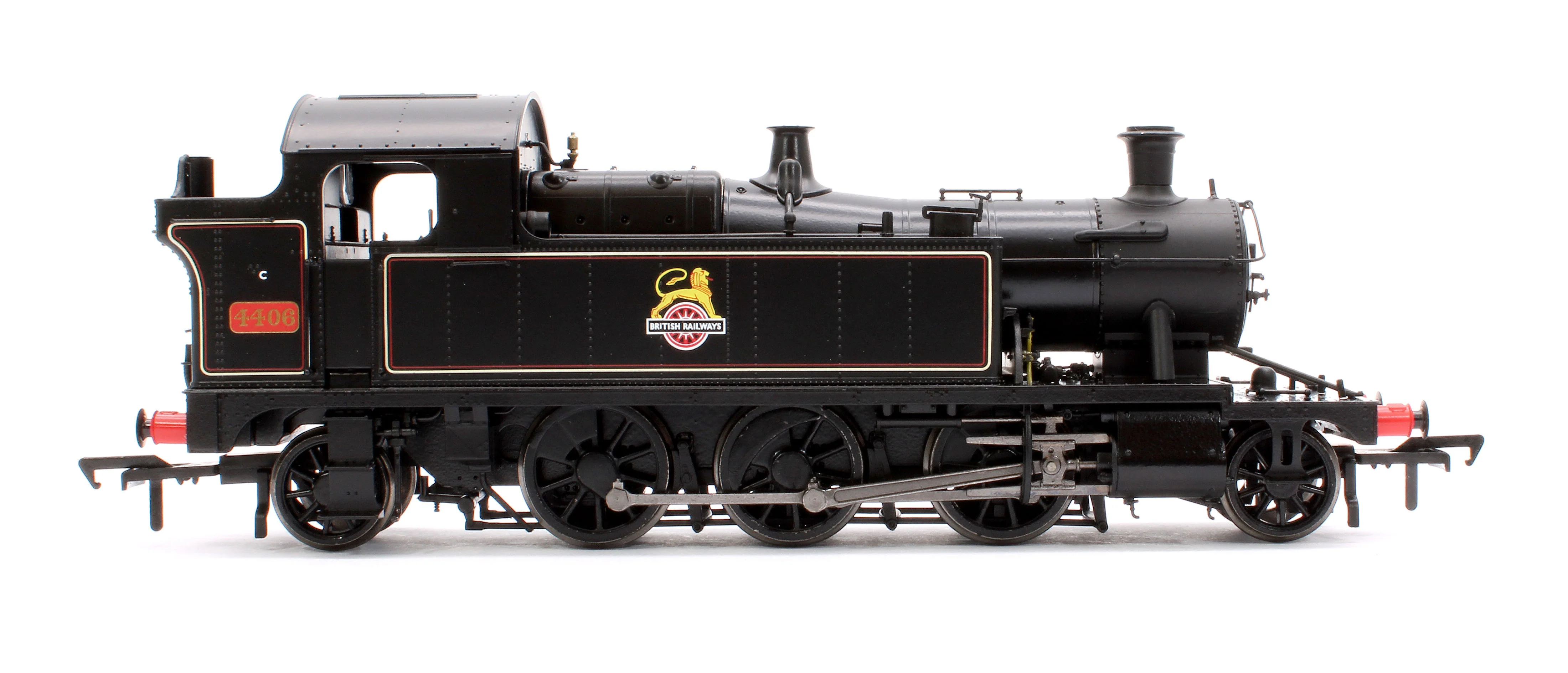 951007 GWR 44XX ‘Small Prairie’ BR Early Crest Lined Black No.4406 2-6-2T Steam Locomotive - Image 6