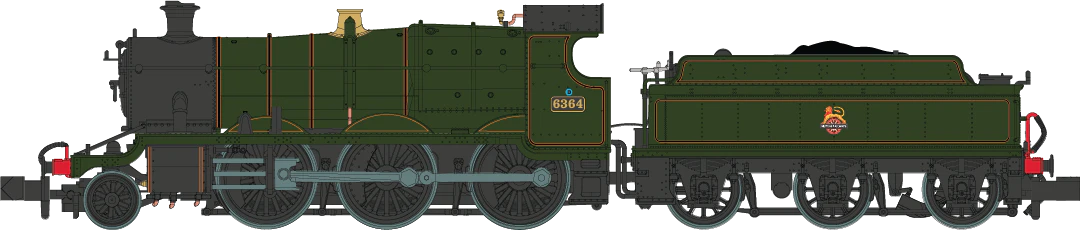 2S-043-005 GWR Churchward Built 63xx 2-6-0 Mogul 6364 BR Green, Early Crest - Image 2