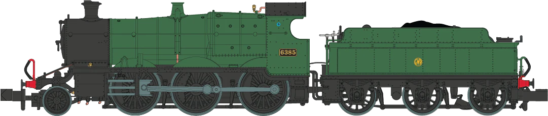 2S-043-002D GWR Churchward Built 63xx 2-6-0 Mogul 6385 Shirt Button Green - DCC Fitted - Image 2