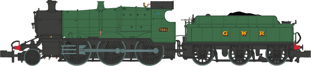 2S-043-003D GWR Churchward Built 63xx 2-6-0 Mogul 7301 'GWR' Green - DCC Fitted - Image 2