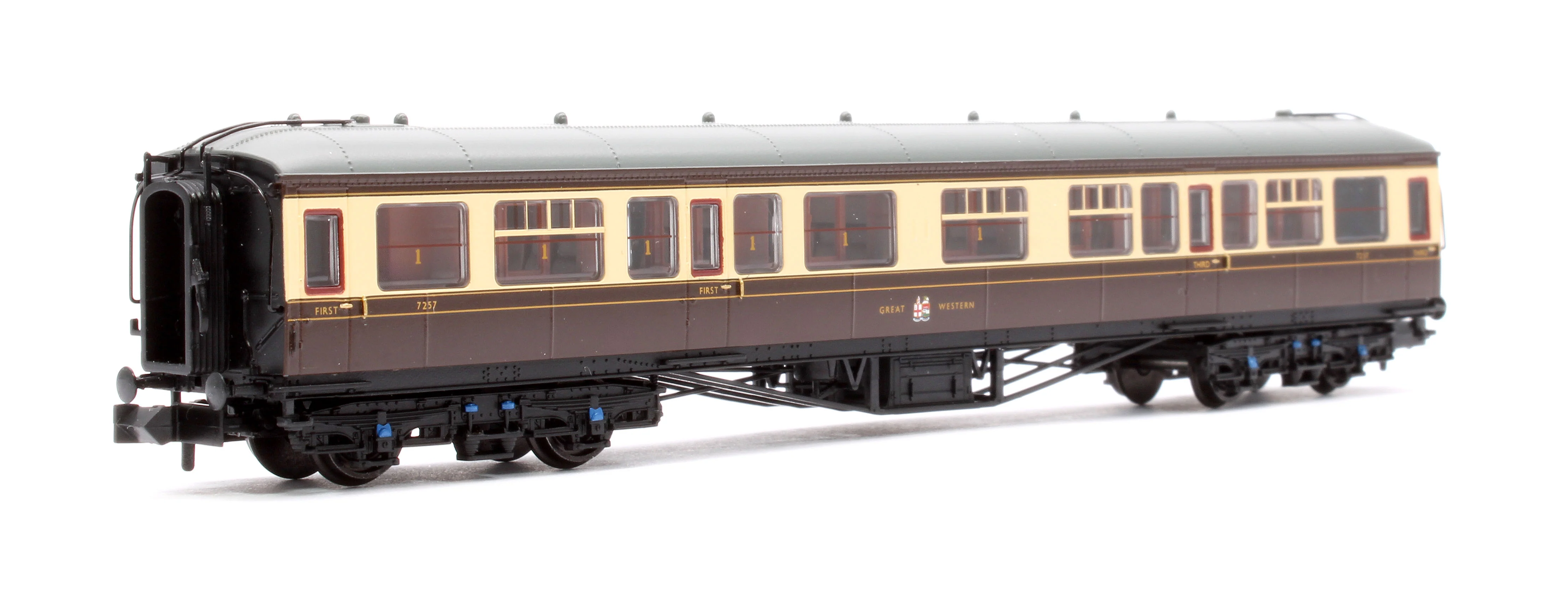GWR Hawksworth Composite Corridor GWR Chocolate & Cream No.7257 - Image 3
