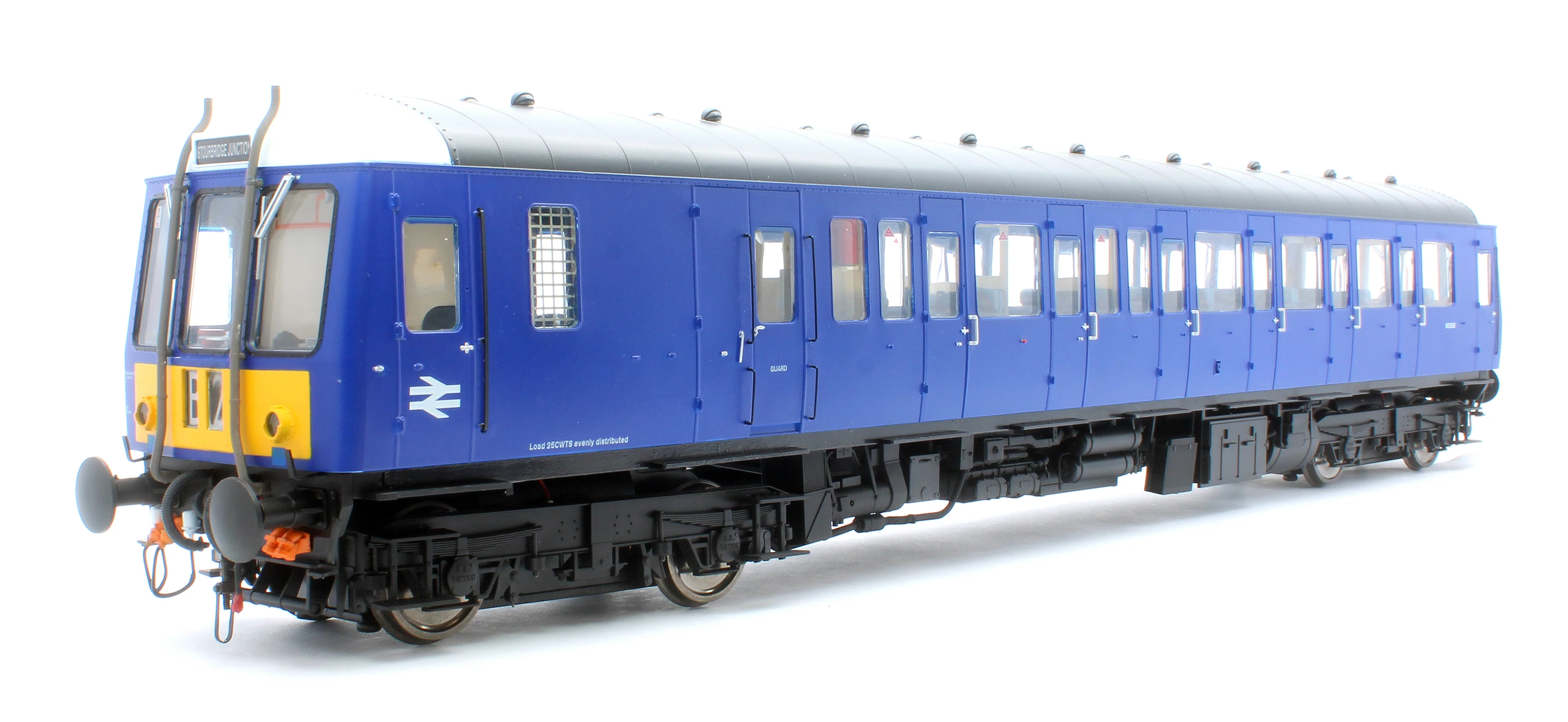 1226 Class 122 BR Blue Small Yellow Panel (White Cab Roof) Single Car DMU W55008 - Image 3